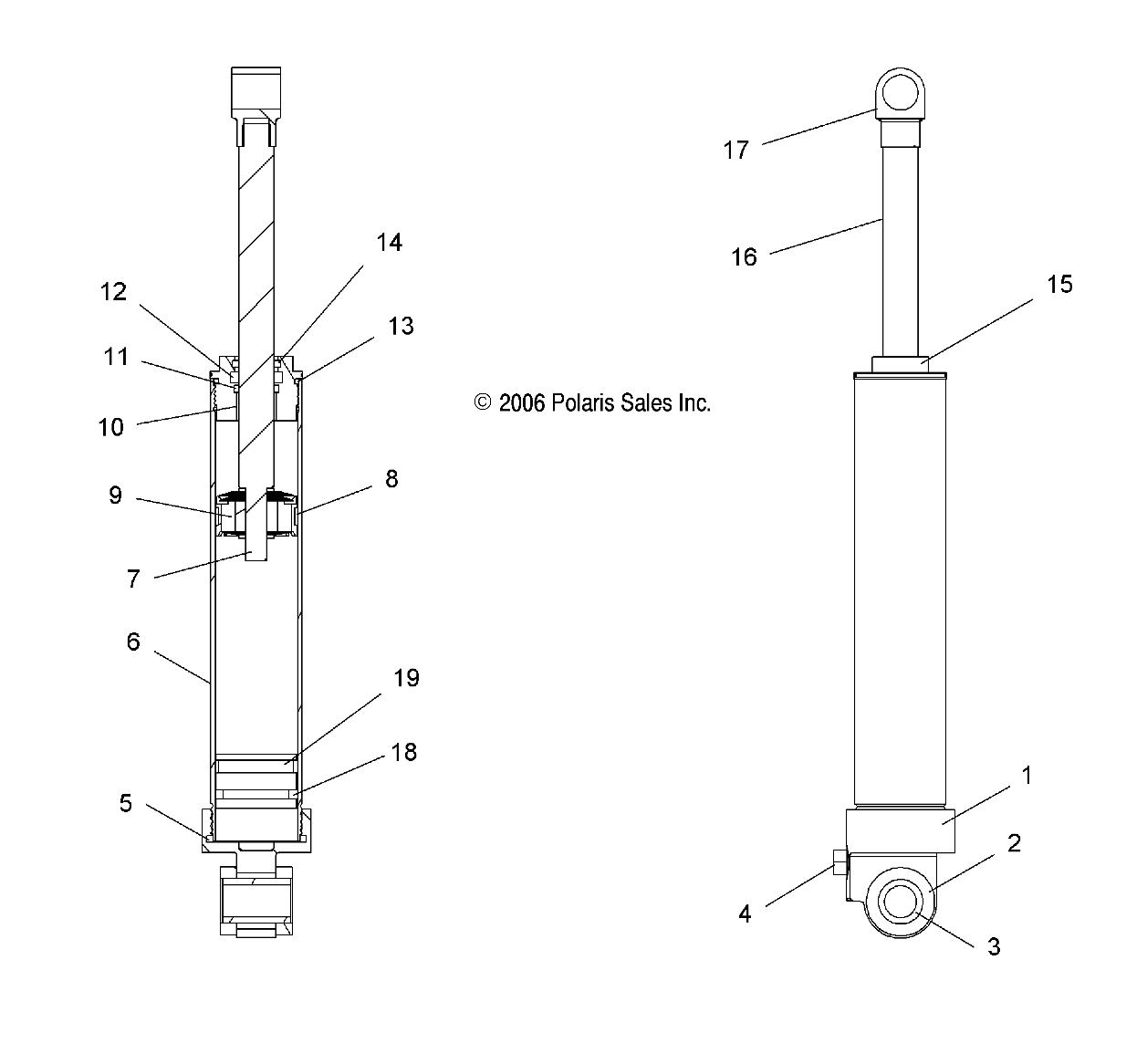 SHOCK, REAR TRACK (7043235) - S07PL7JS/JE (49SNOWSHOCKREAR7043235)