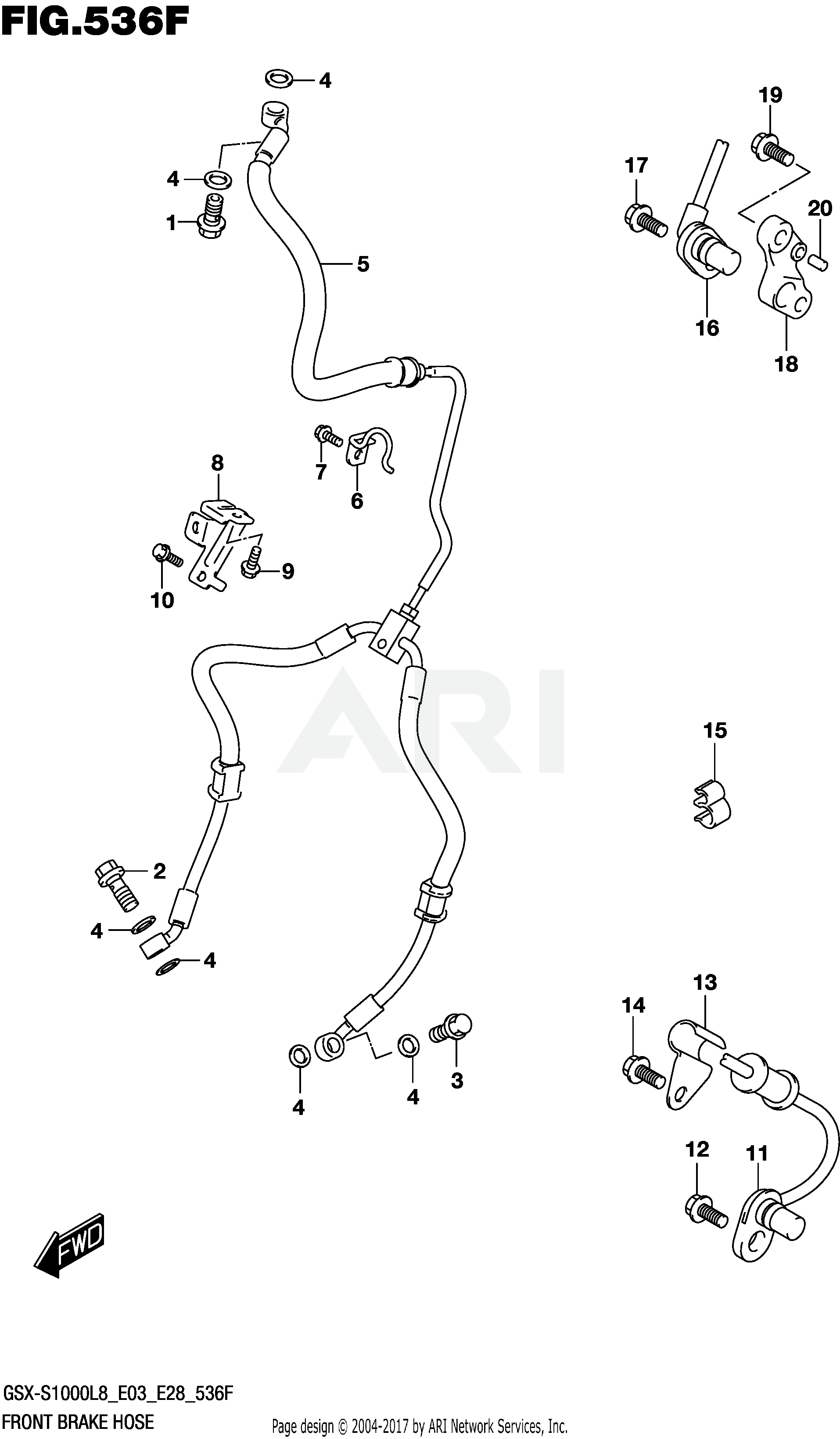 FRONT BRAKE HOSE (GSX-S1000ZL8 E33)