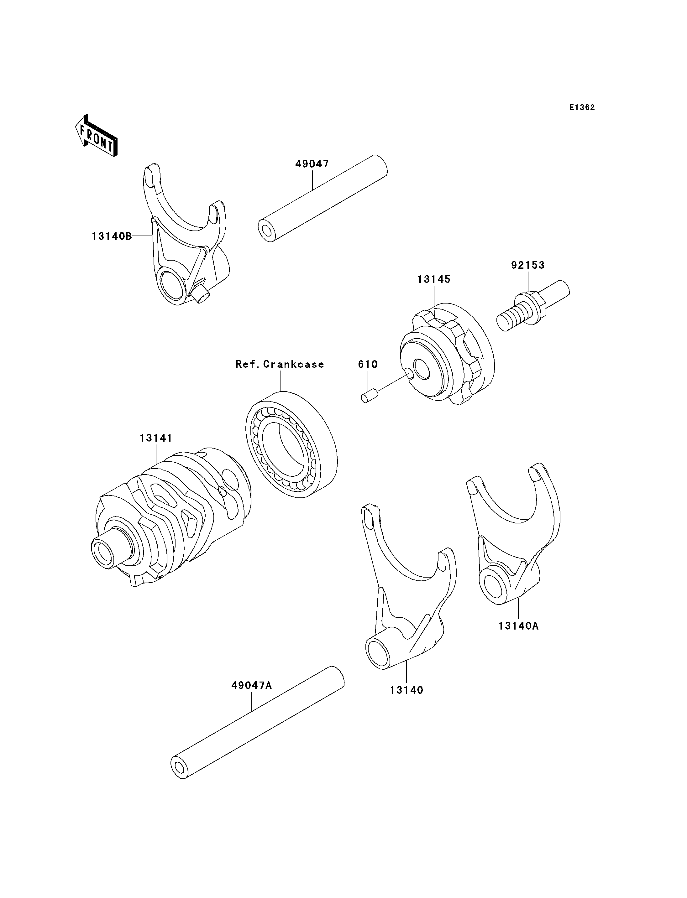 Gear Change Drum/Shift Fork(s)