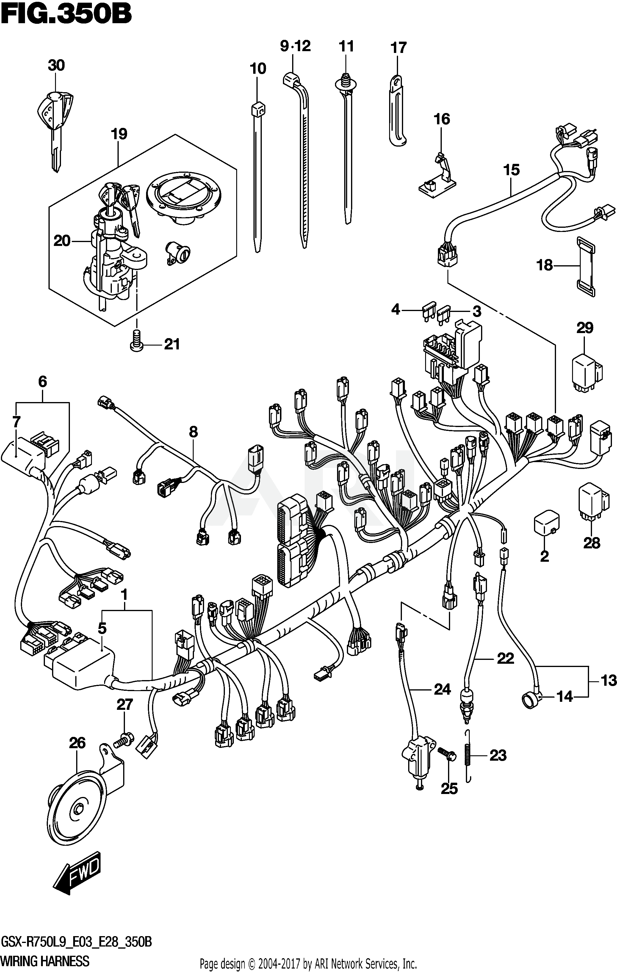 WIRING HARNESS (GSX-R750L9 E28)