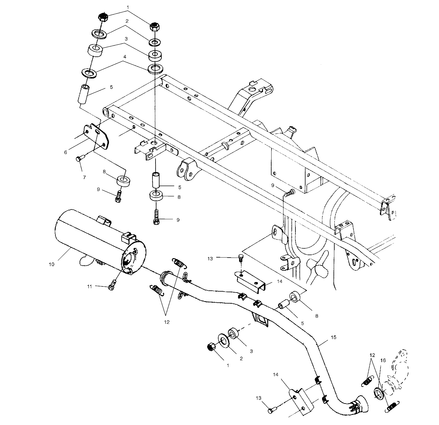 EXHAUST SYSTEM - A02CH42AA (4968536853A10)