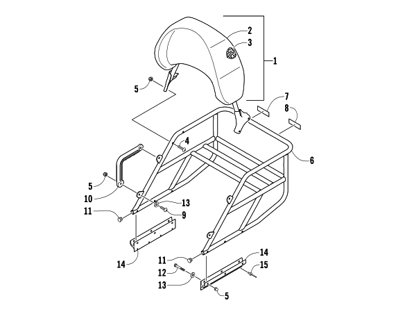 RACK AND BACKREST ASSEMBLY