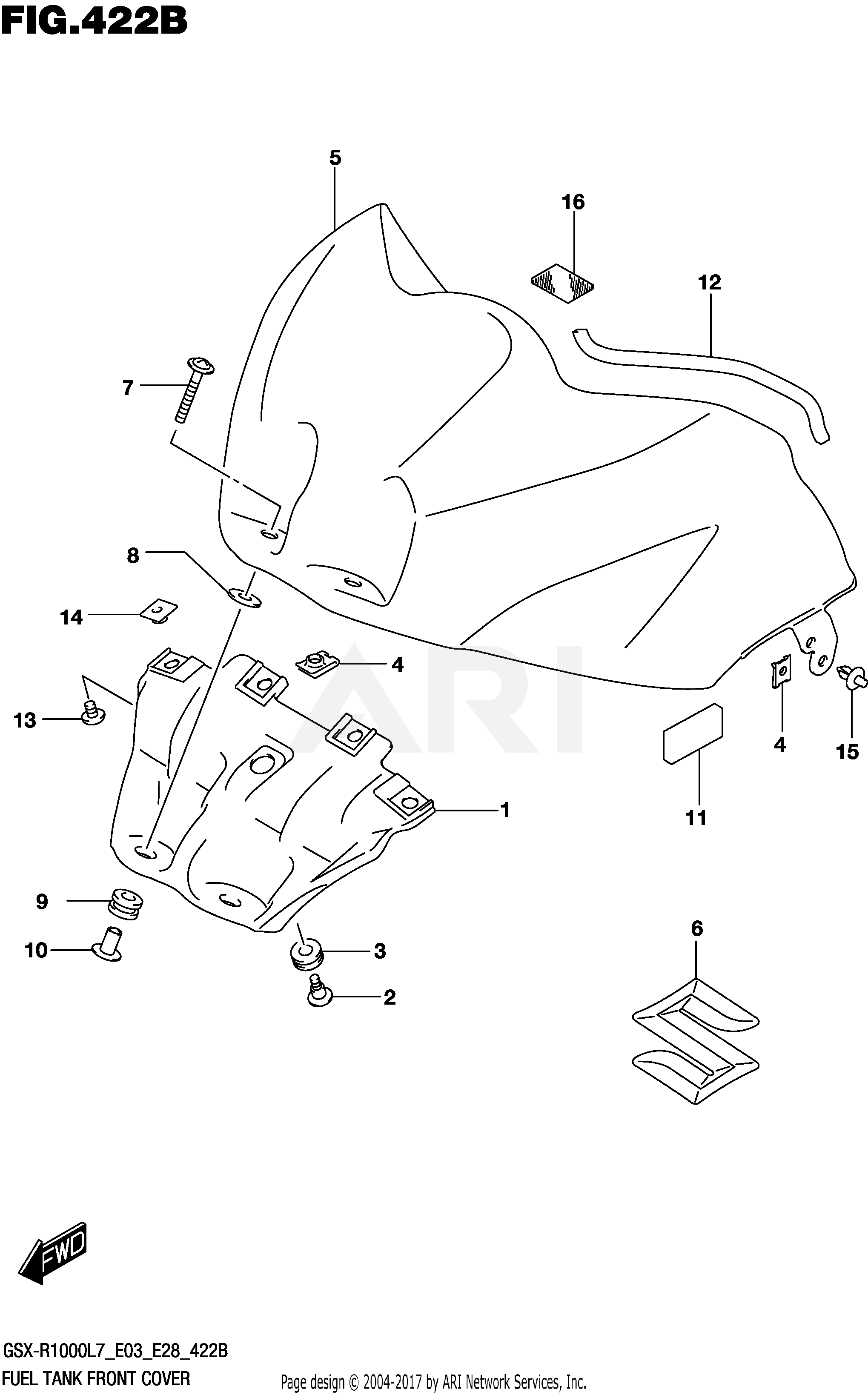 FUEL TANK FRONT COVER (YKV,YVZ)