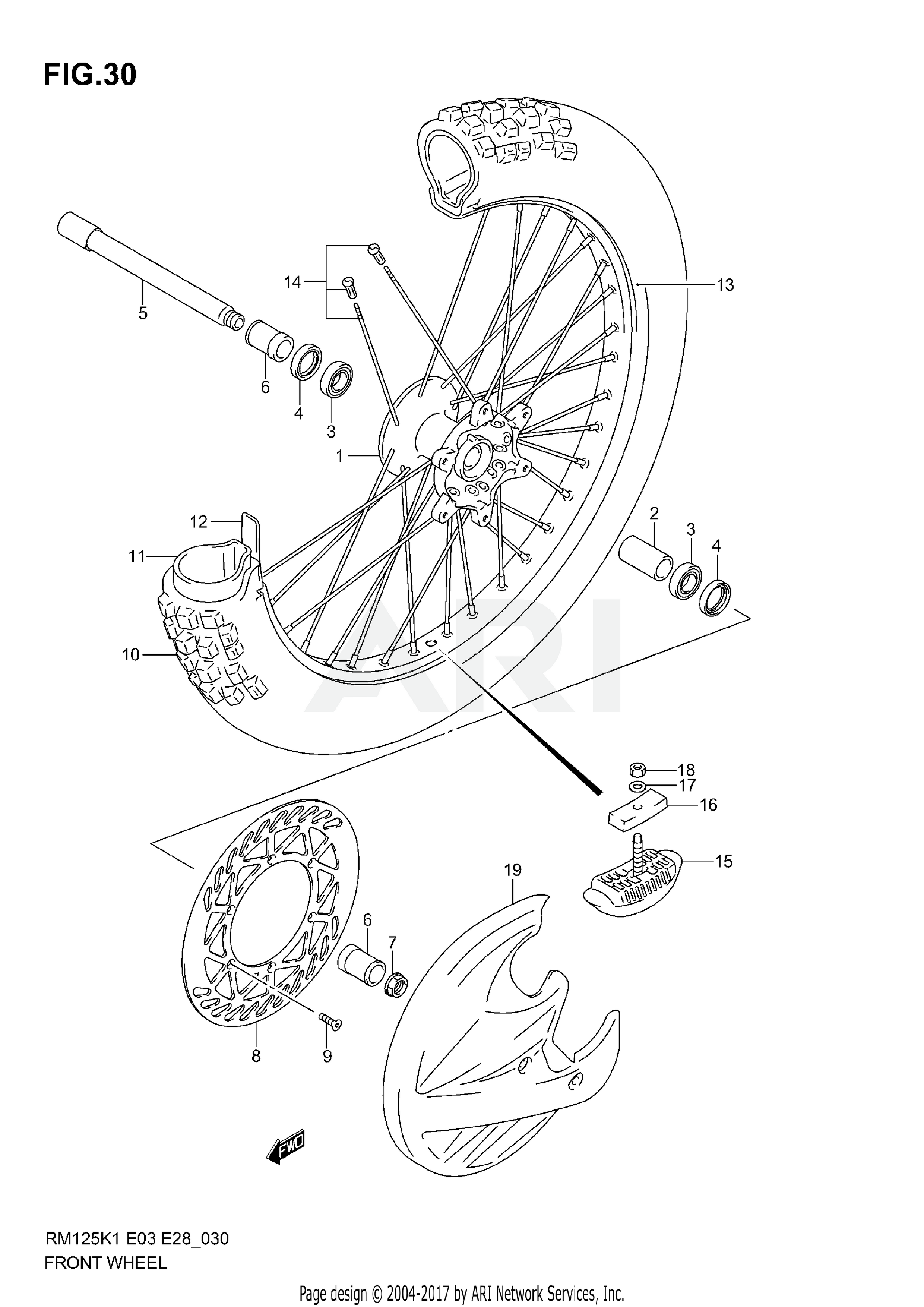 FRONT WHEEL (MODEL K1/K2/K3/K4)