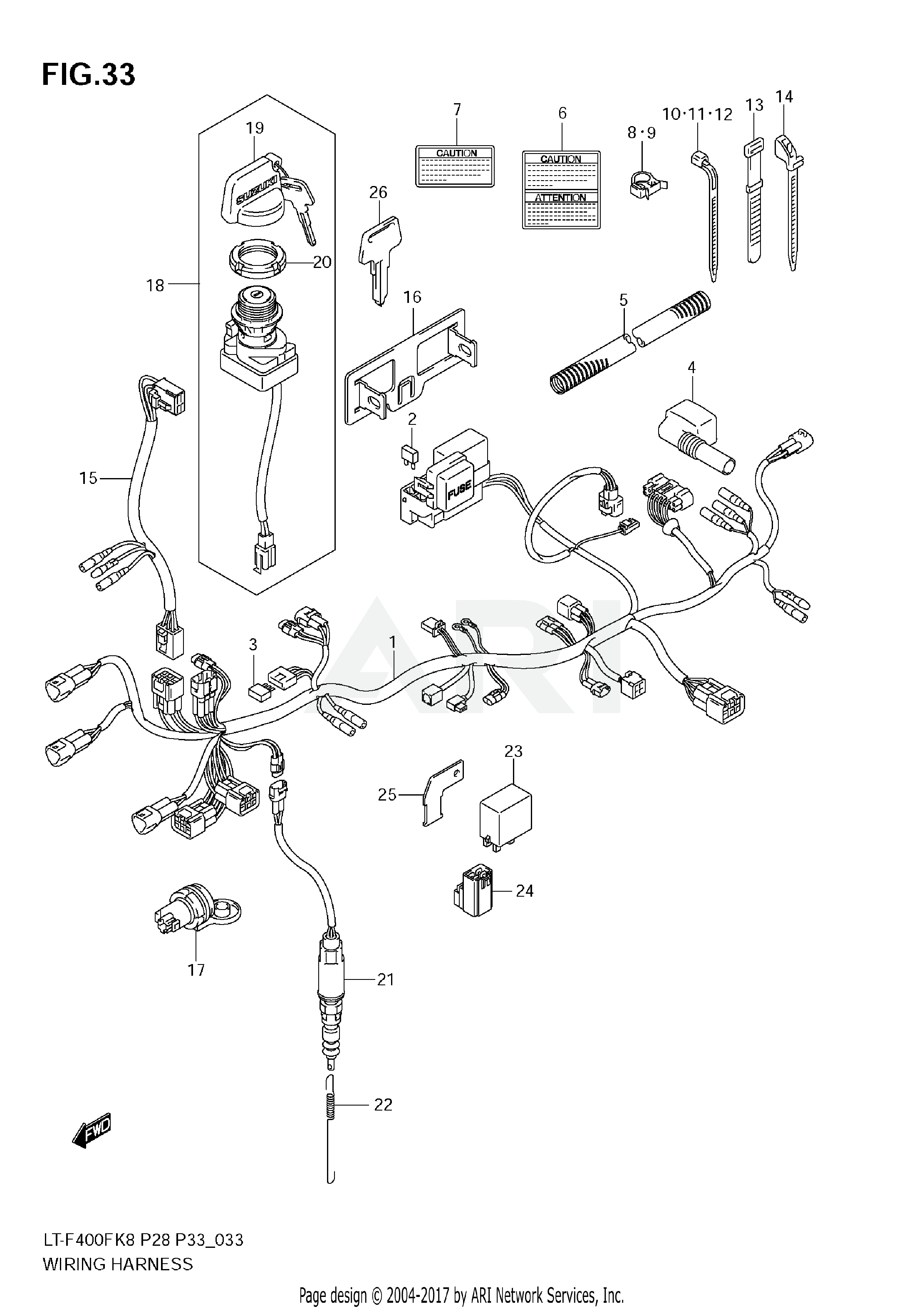 WIRING HARNESS (MODEL K8/K9)