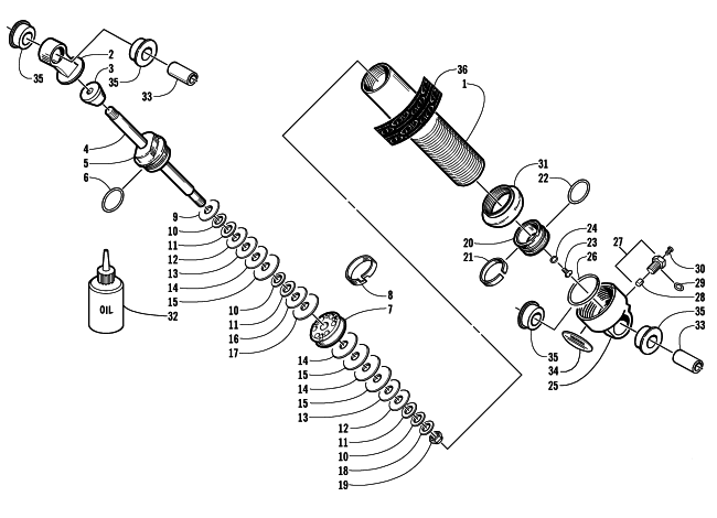 FRONT SUSPENSION SHOCK ABSORBER (LE)