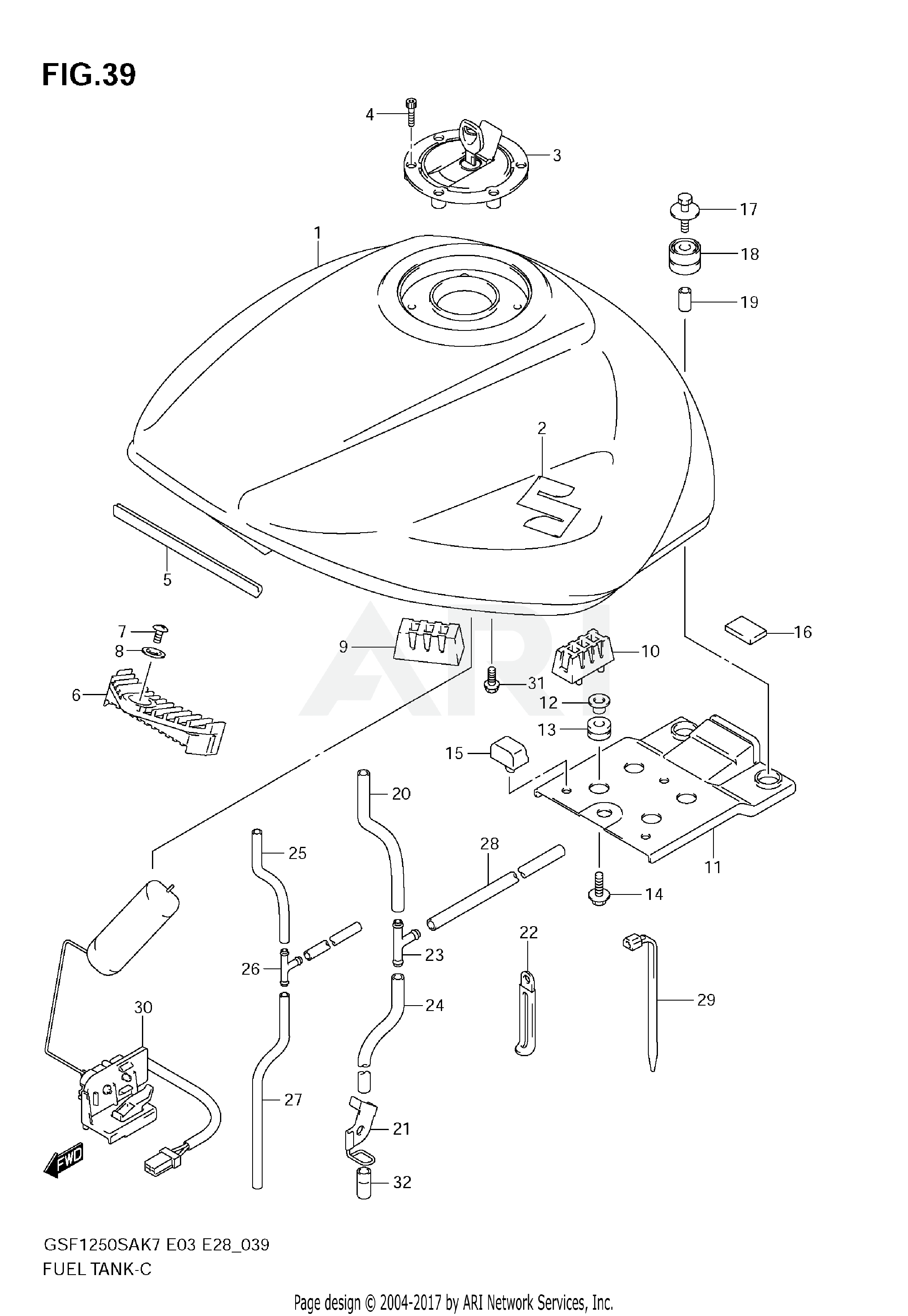 FUEL TANK (MODEL K7/K8)