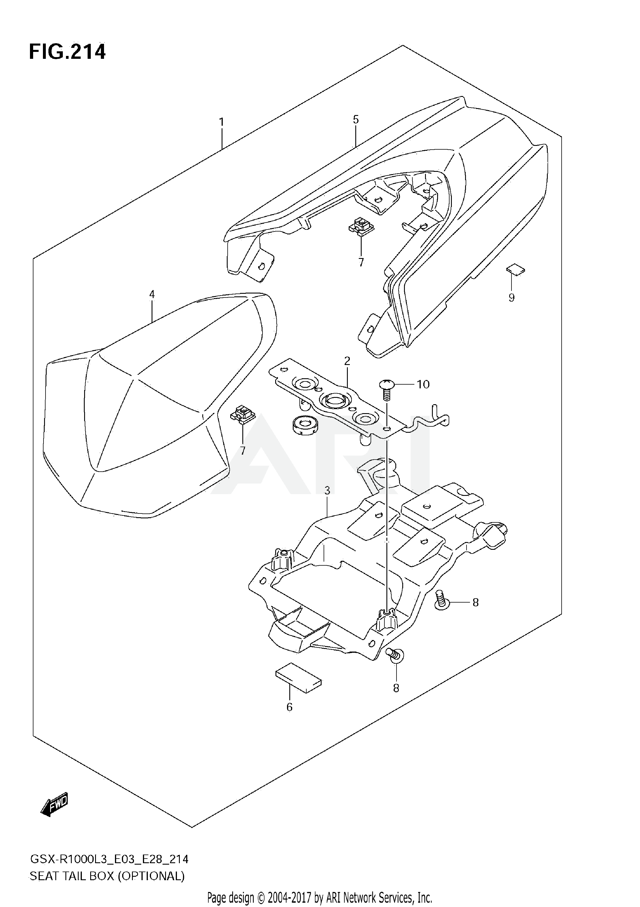 SEAT TAIL BOX (OPTIONAL) (GSX-R1000L3 E33)