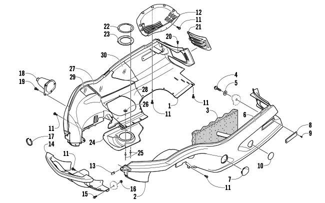 BELLY PAN AND FRONT BUMPER ASSEMBLY