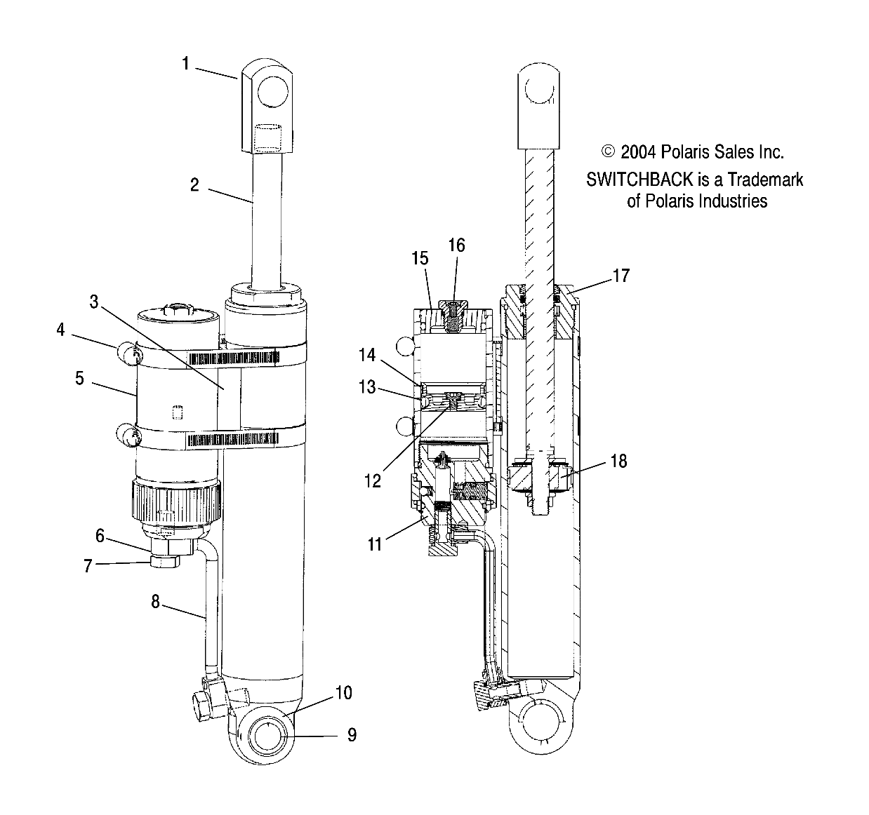 SHOCK (REAR TRACK) - S05NS6ES/ESA/S05NS8CS/CSA (4992809280C07)