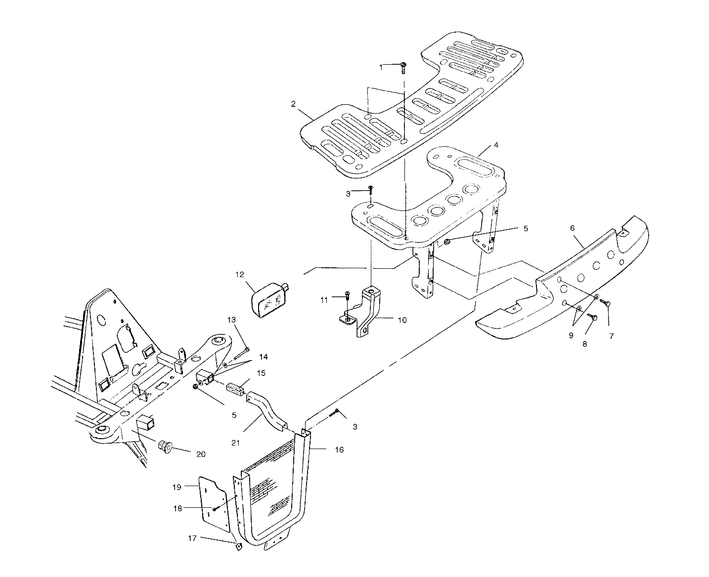 FRONT RACK and BUMPER MOUNTING - A03CD50FB (4975277527A07)