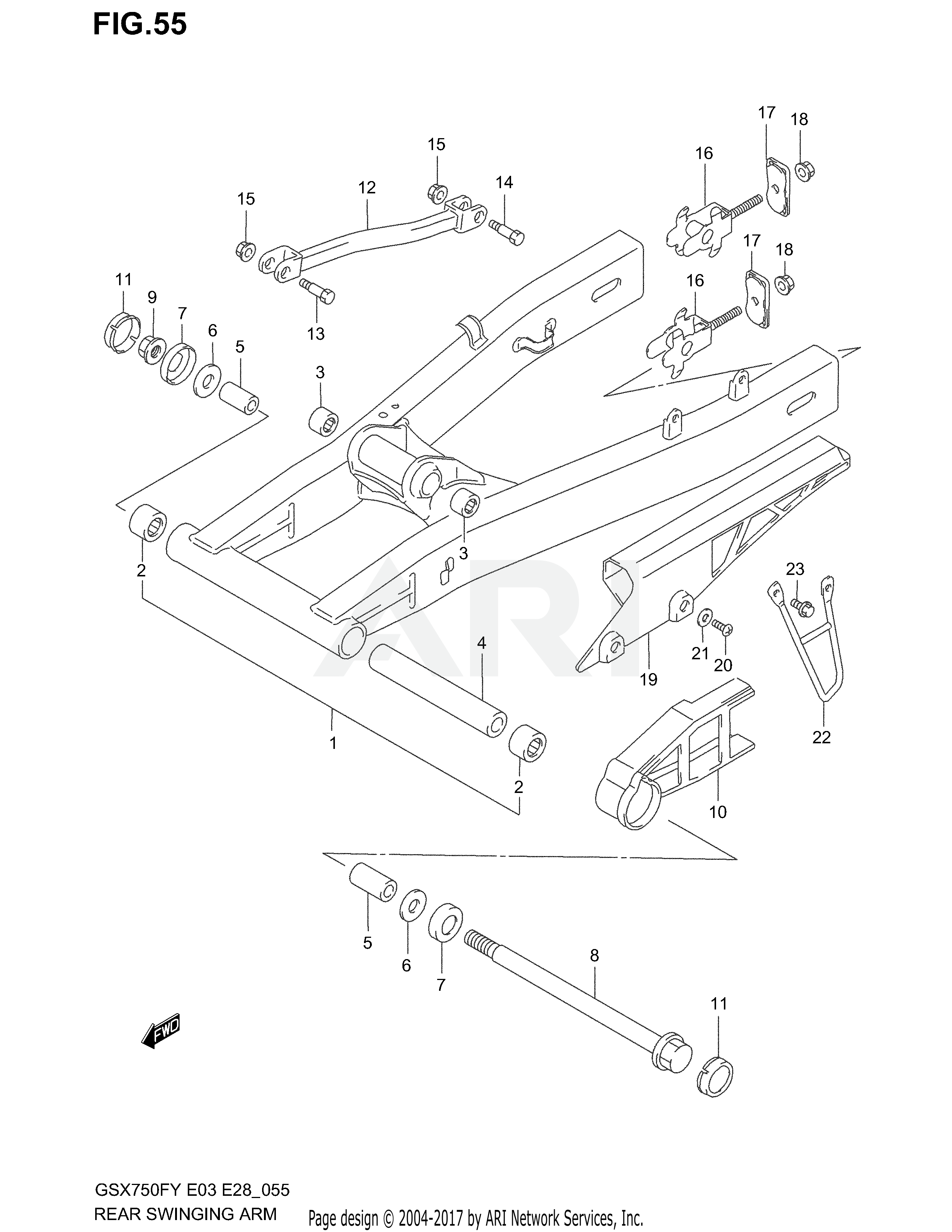 REAR SWINGING ARM