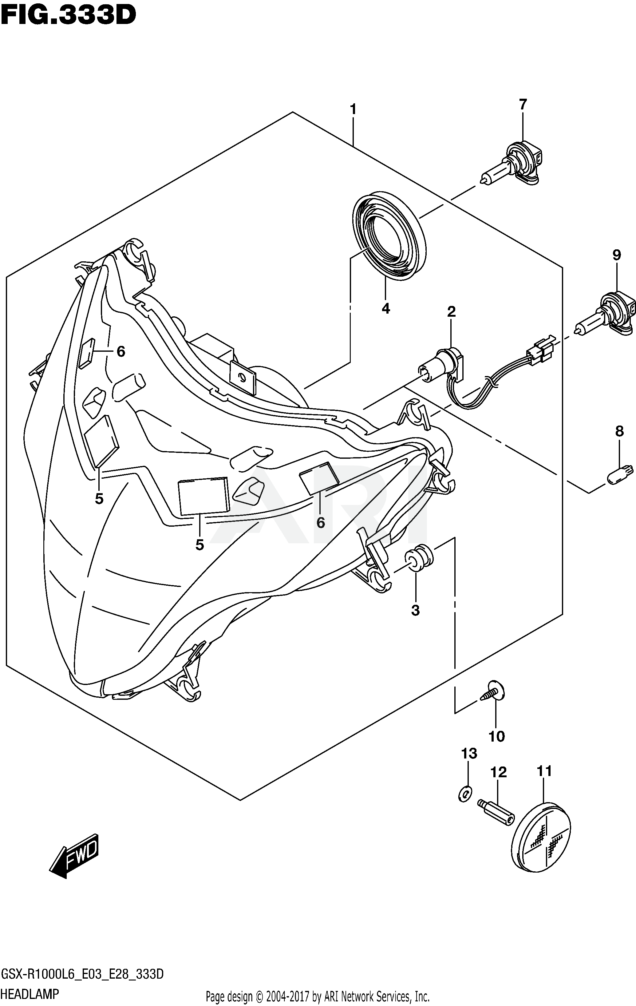 HEADLAMP (GSX-R1000AL6 E28)