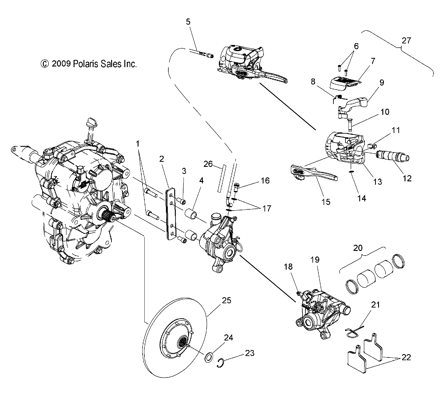 BRAKES, BRAKE CALIPER and DISC - S13PU7ESL/EEL (49SNOWBRAKE10WIDE)