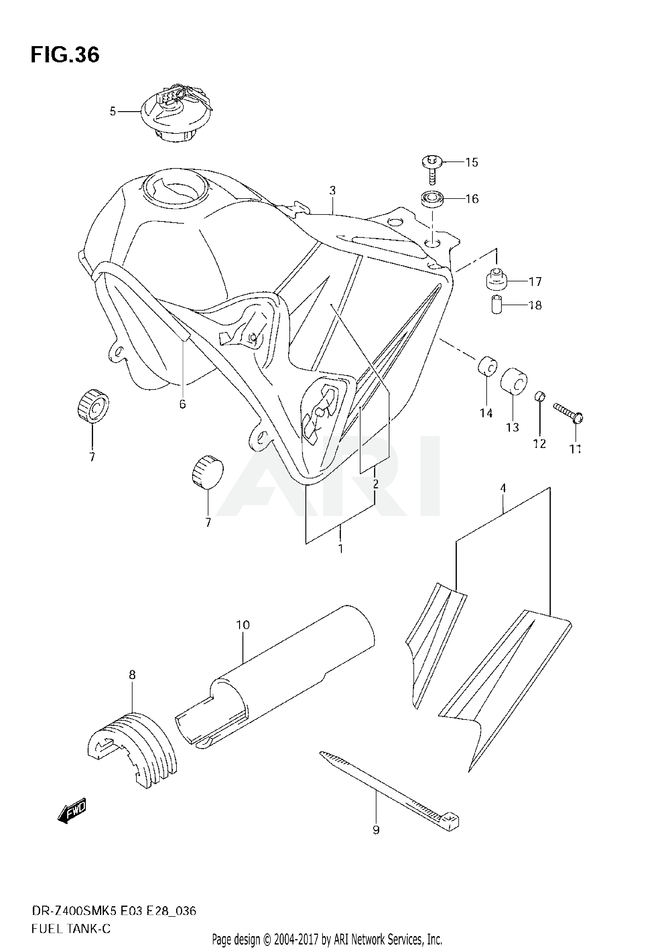 FUEL TANK (MODEL K5/K6)