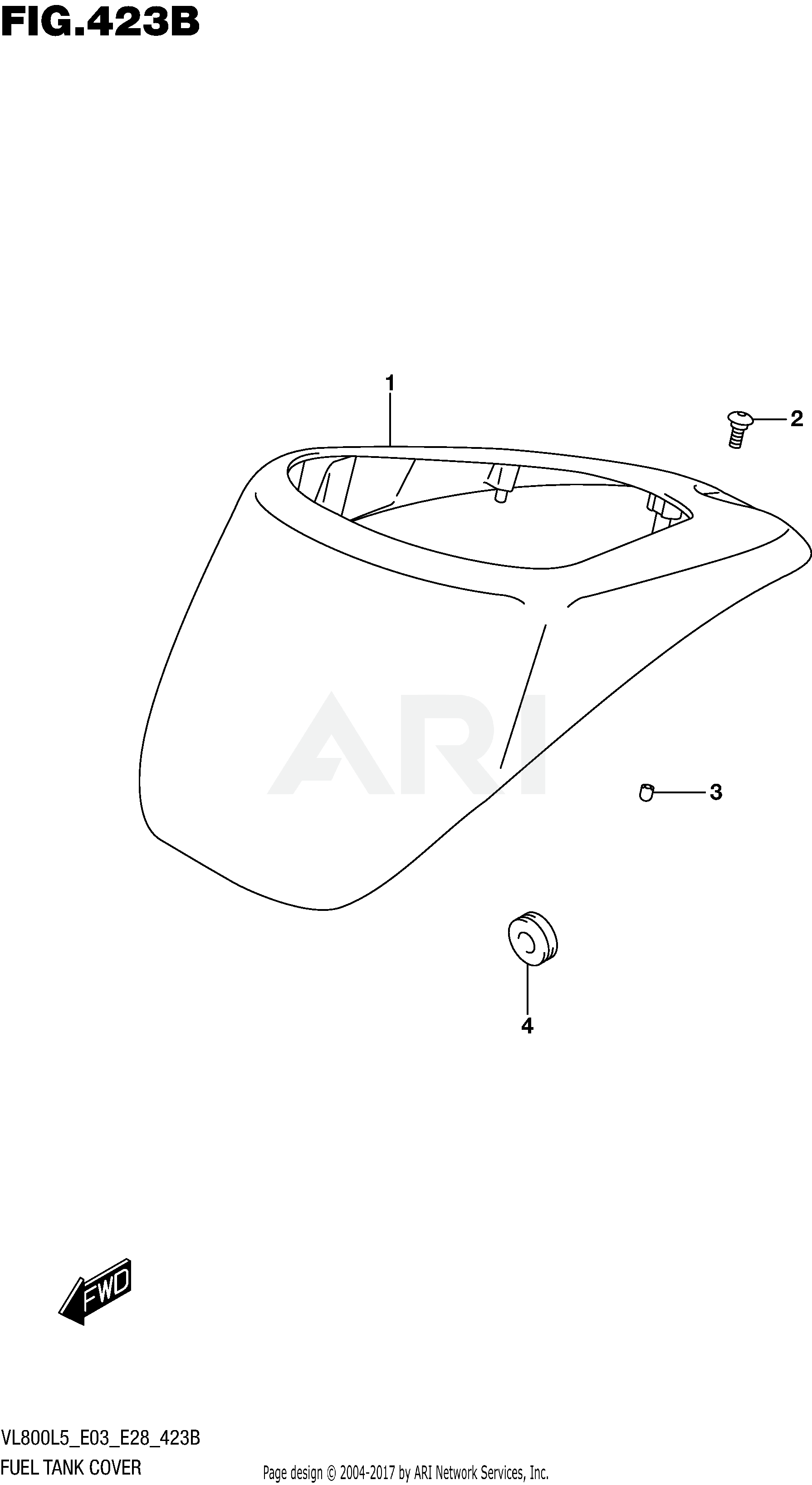 FUEL TANK COVER (VL800L5 E33)