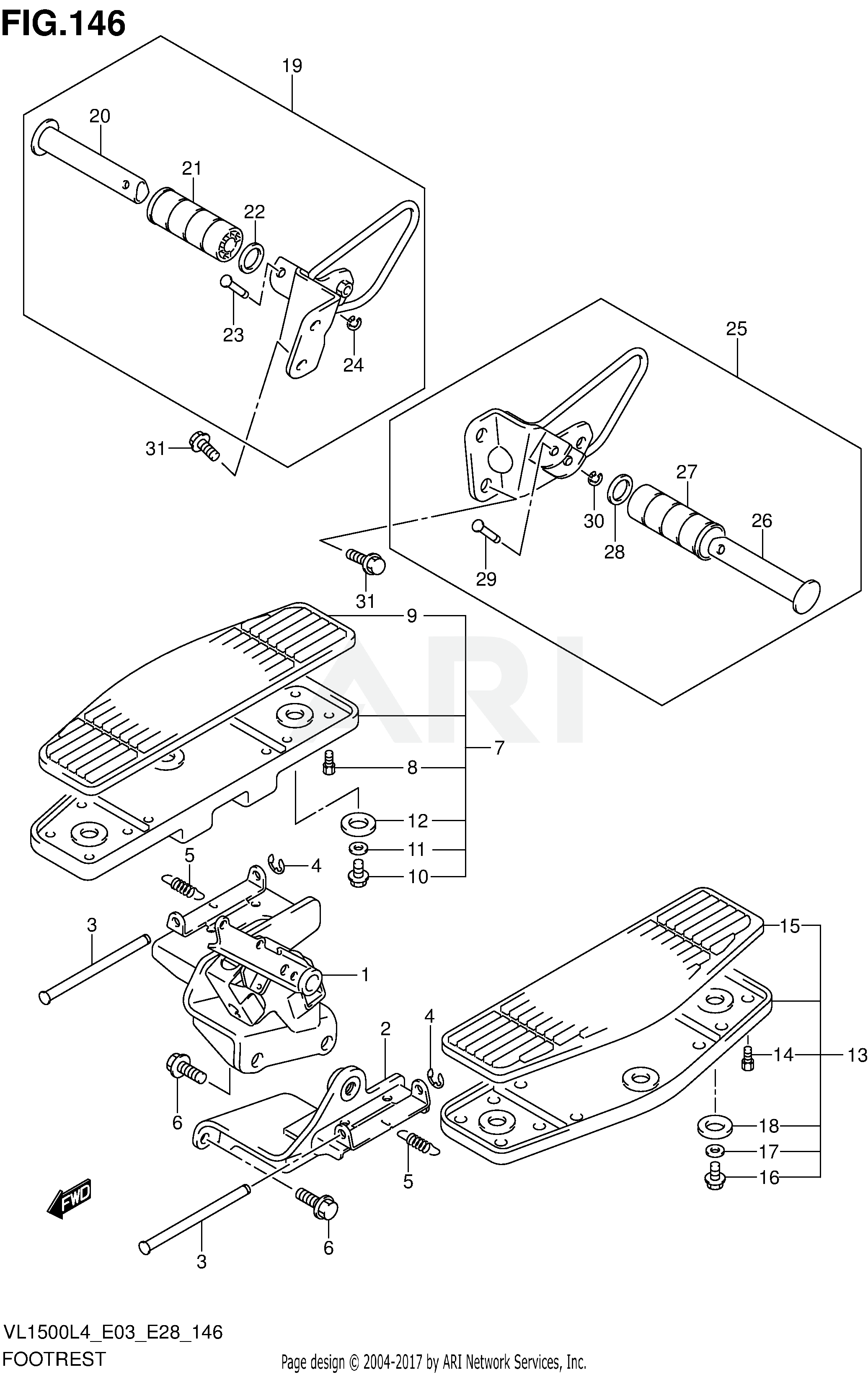 FOOTREST (VL1500L4 E03)