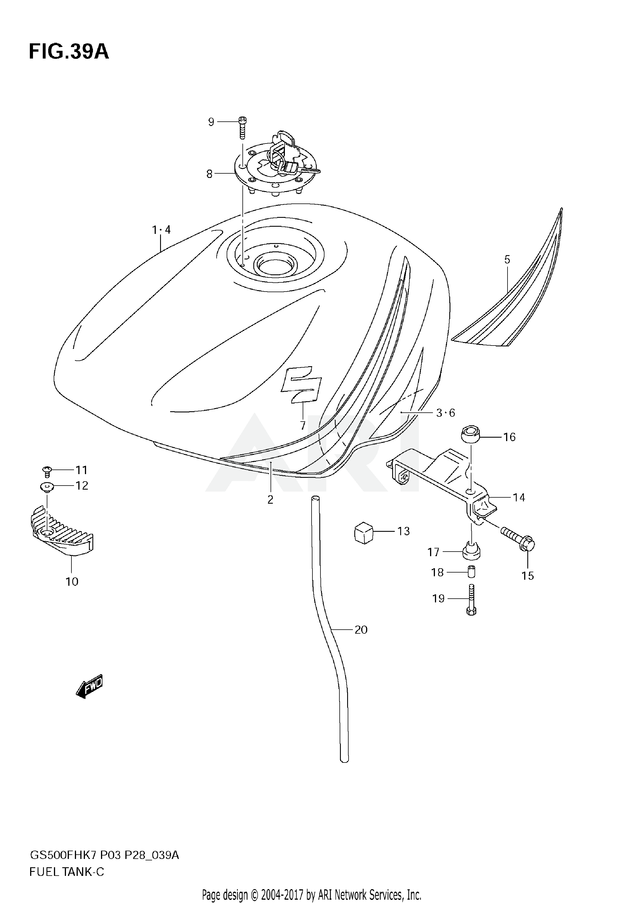 FUEL TANK (MODEL K8)