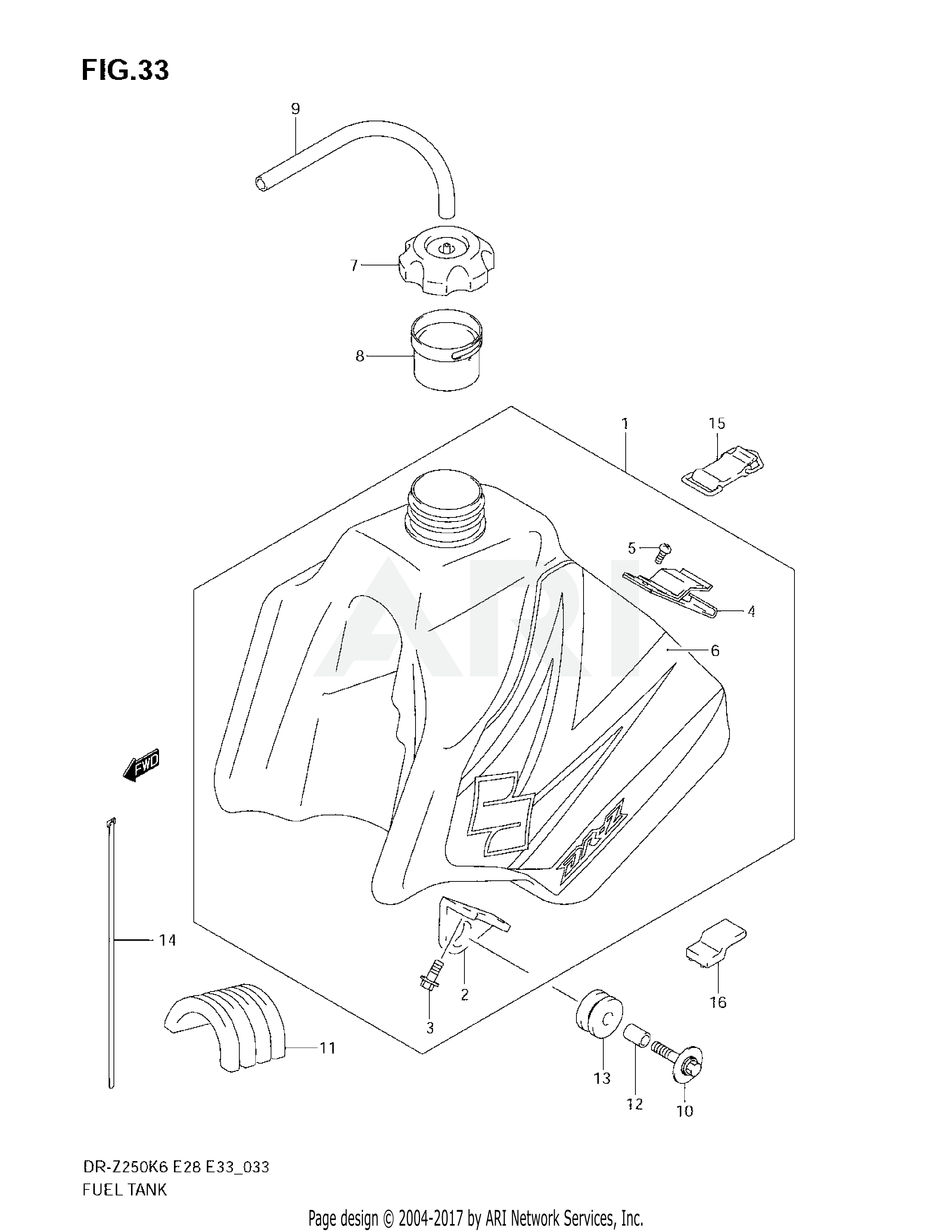 FUEL TANK (MODEL K6)