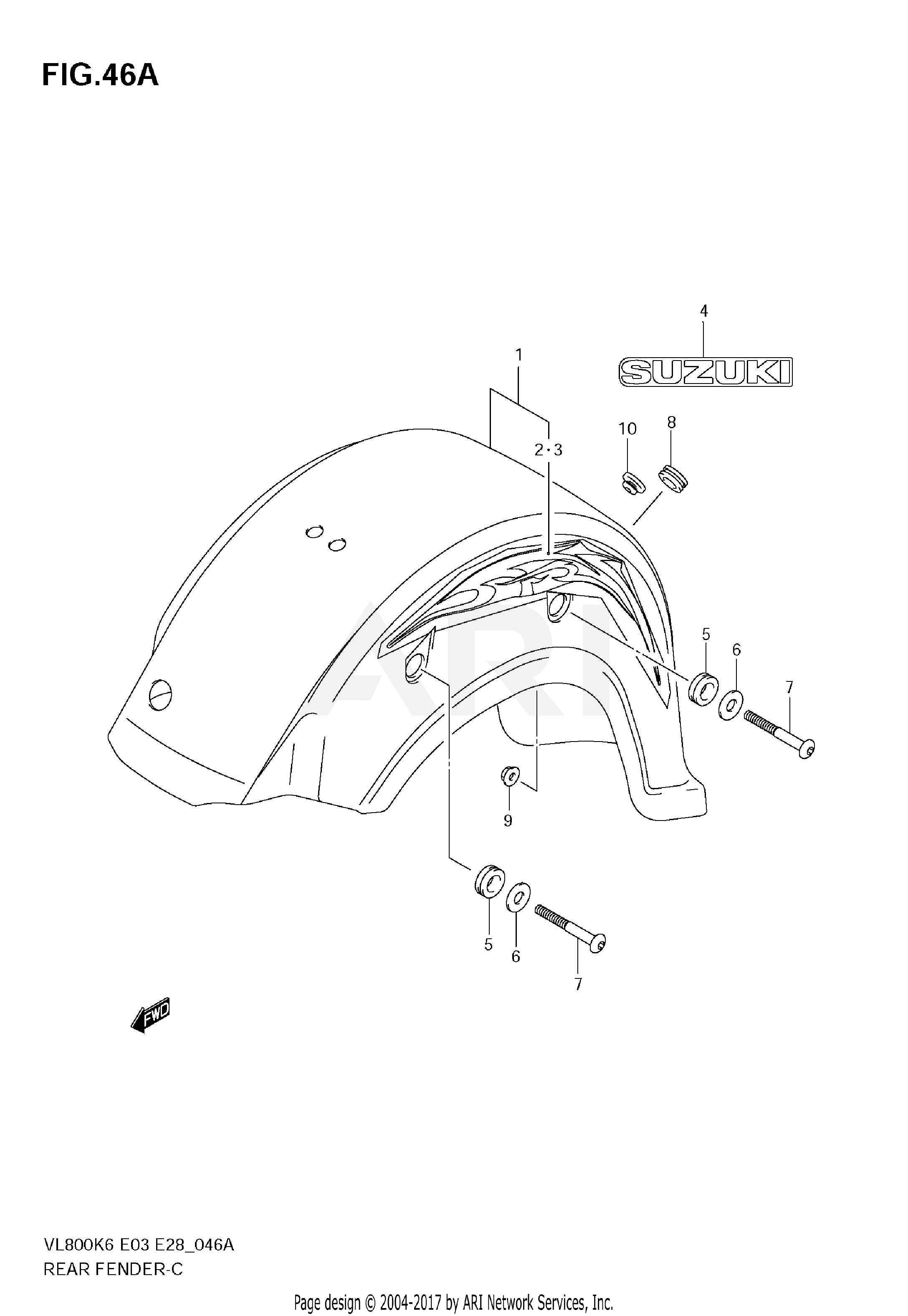 REAR FENDER (VL800CK7)