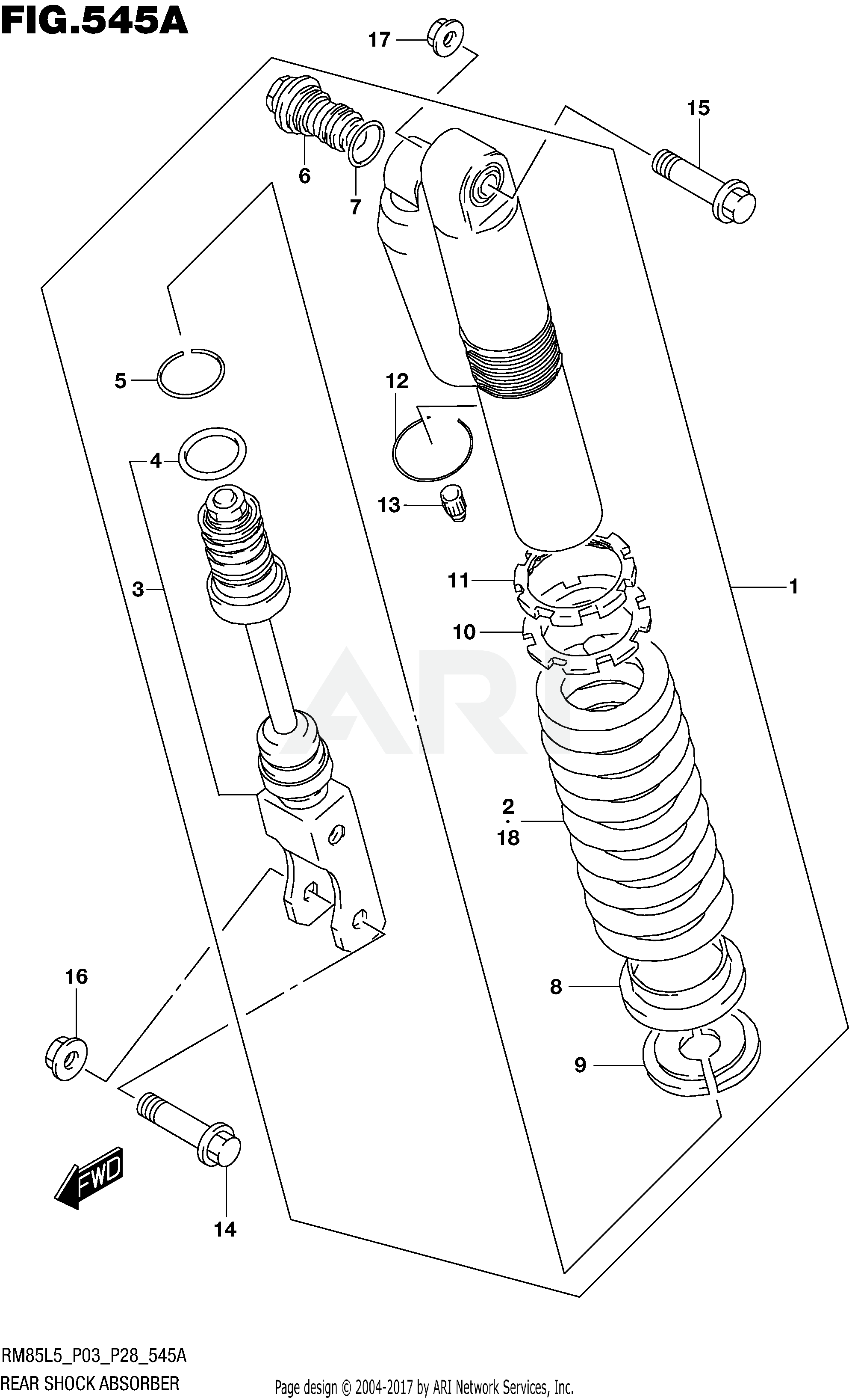 REAR SHOCK ABSORBER (RM85L5 P03)