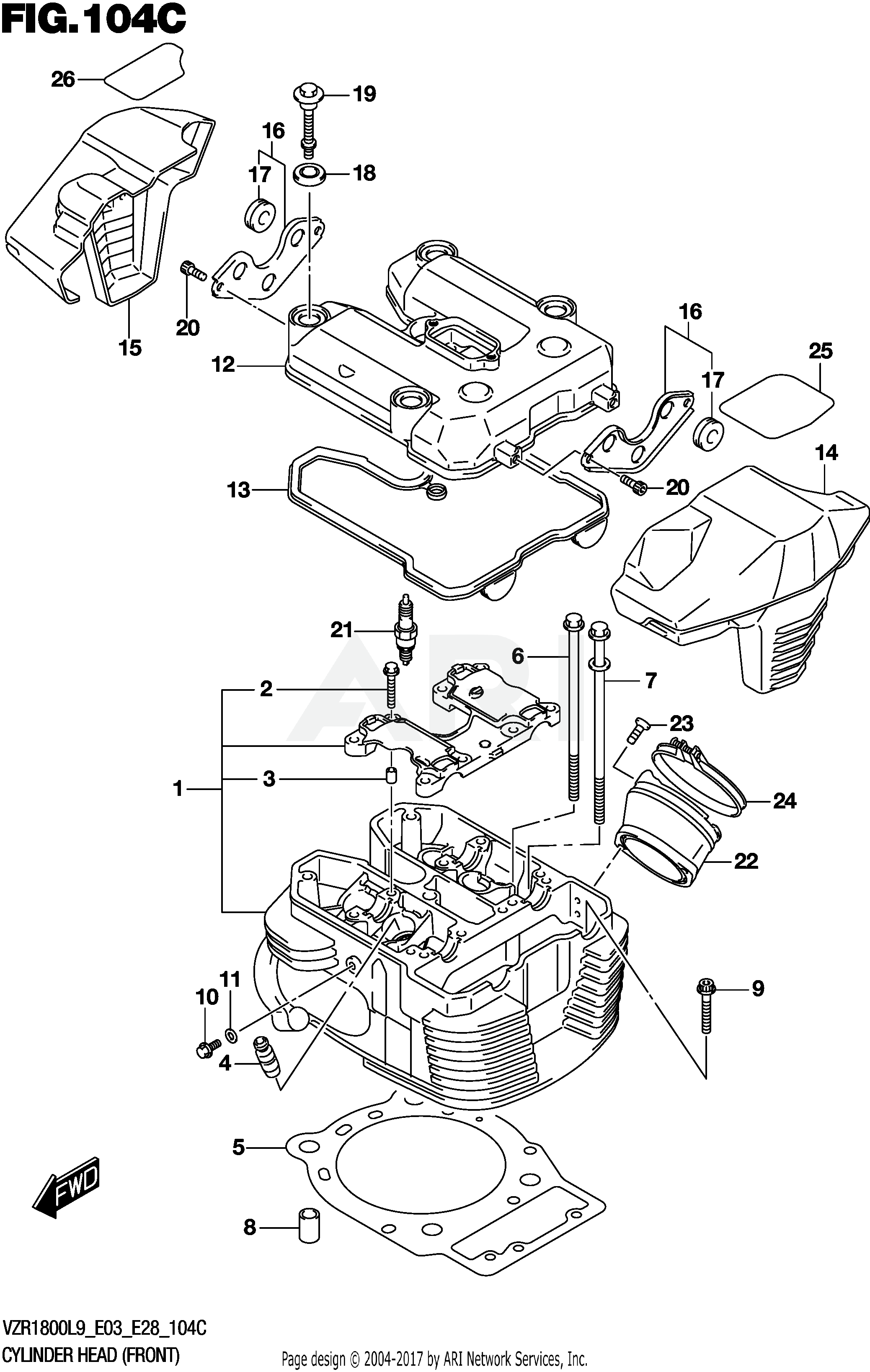 CYLINDER HEAD (FRONT) (VZR1800BZL9 E28)