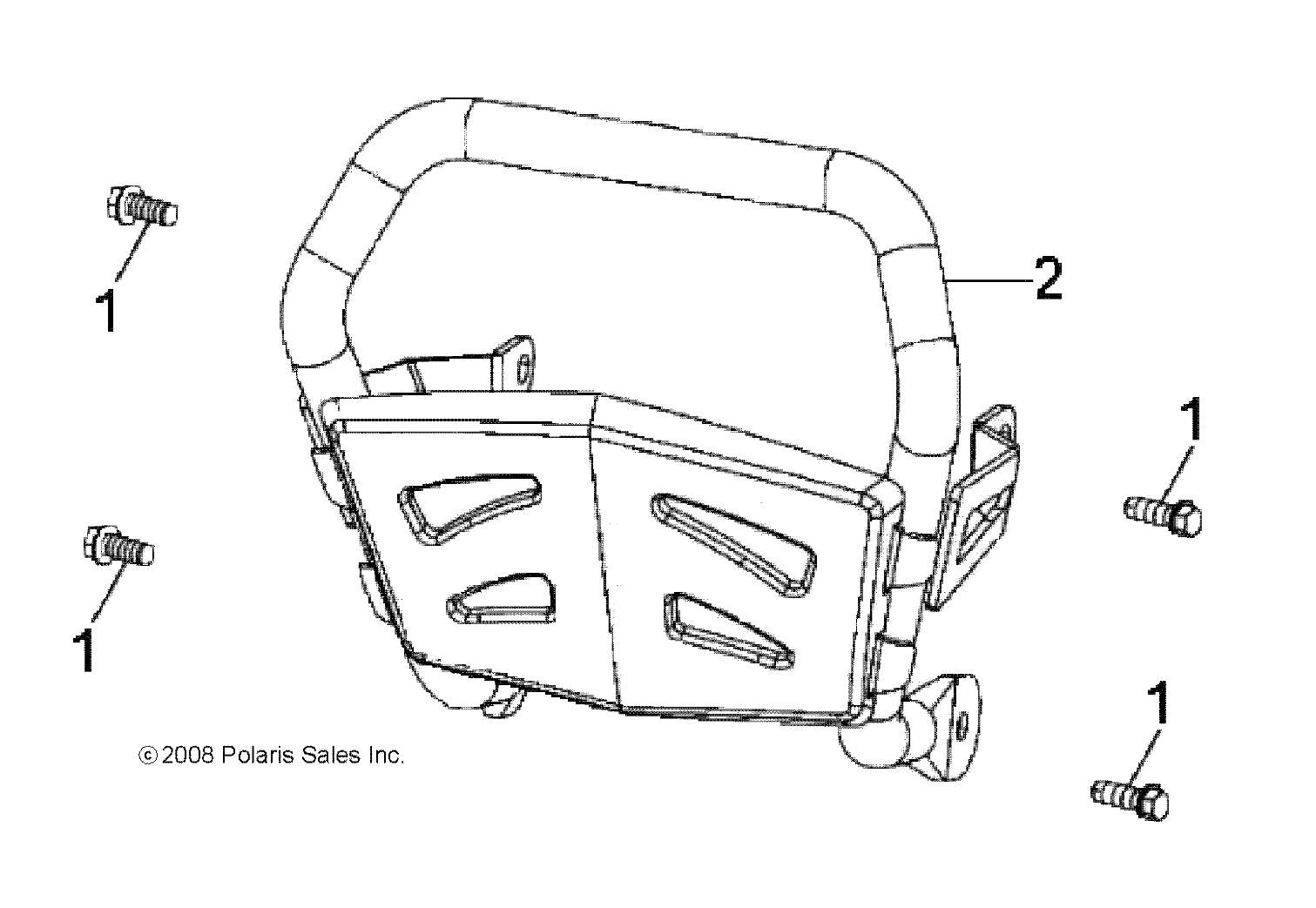 CHASSIS, BUMPER - A12KA09AD/AF (49ATVBUMPER07OTLW90)