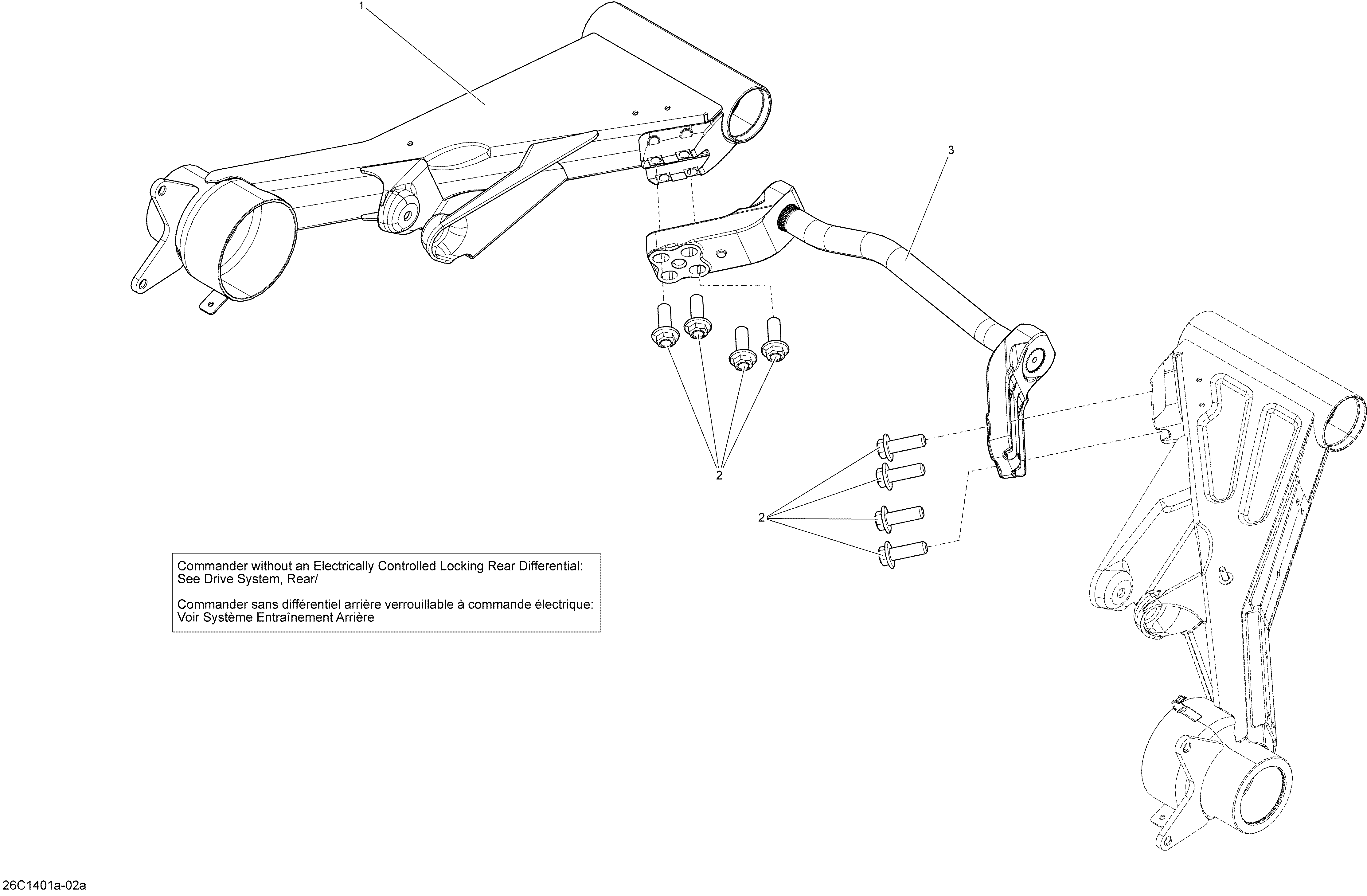 Rear Suspension - With Locking Rear Differential_26C1401a