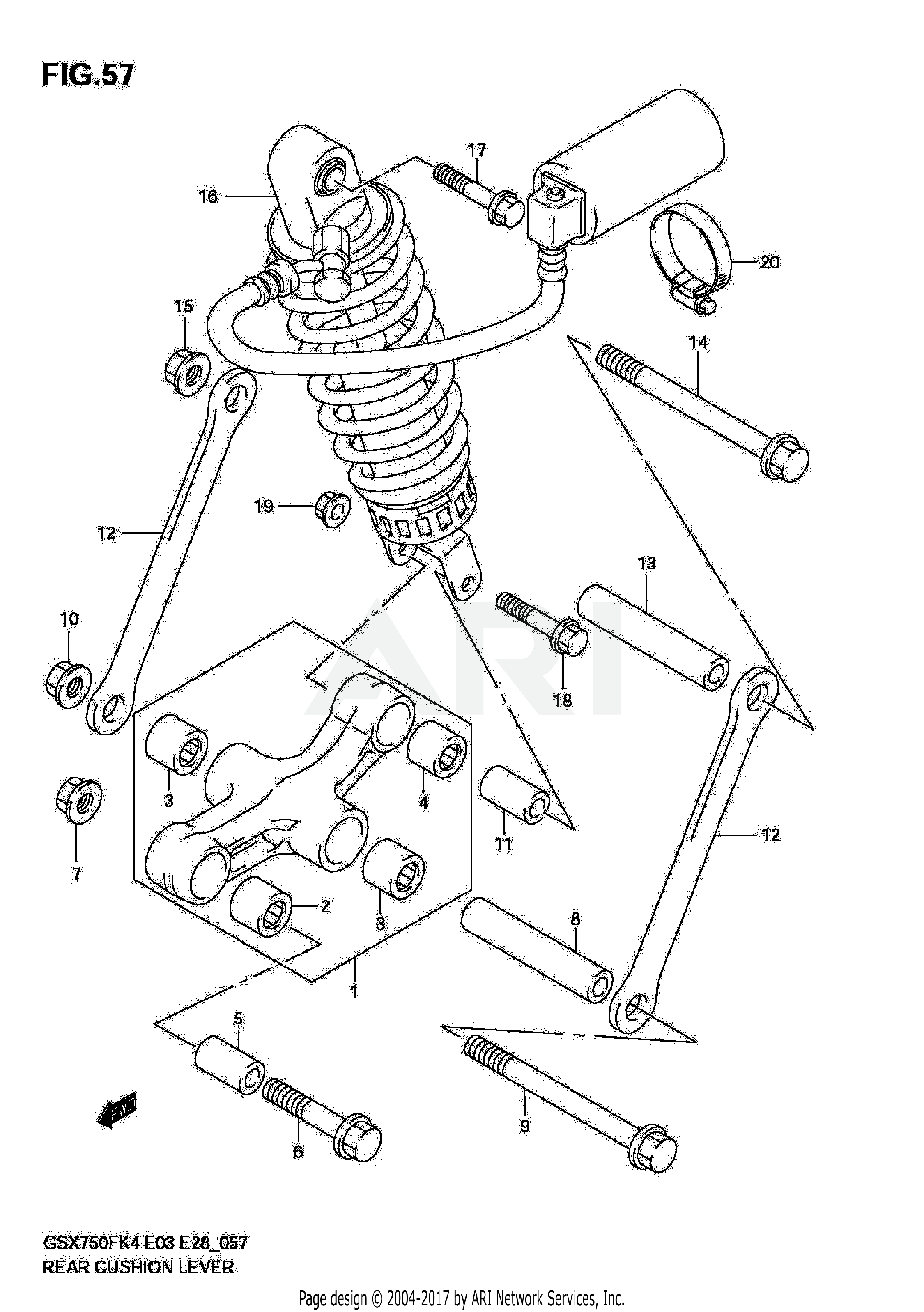 REAR CUSHION LEVER