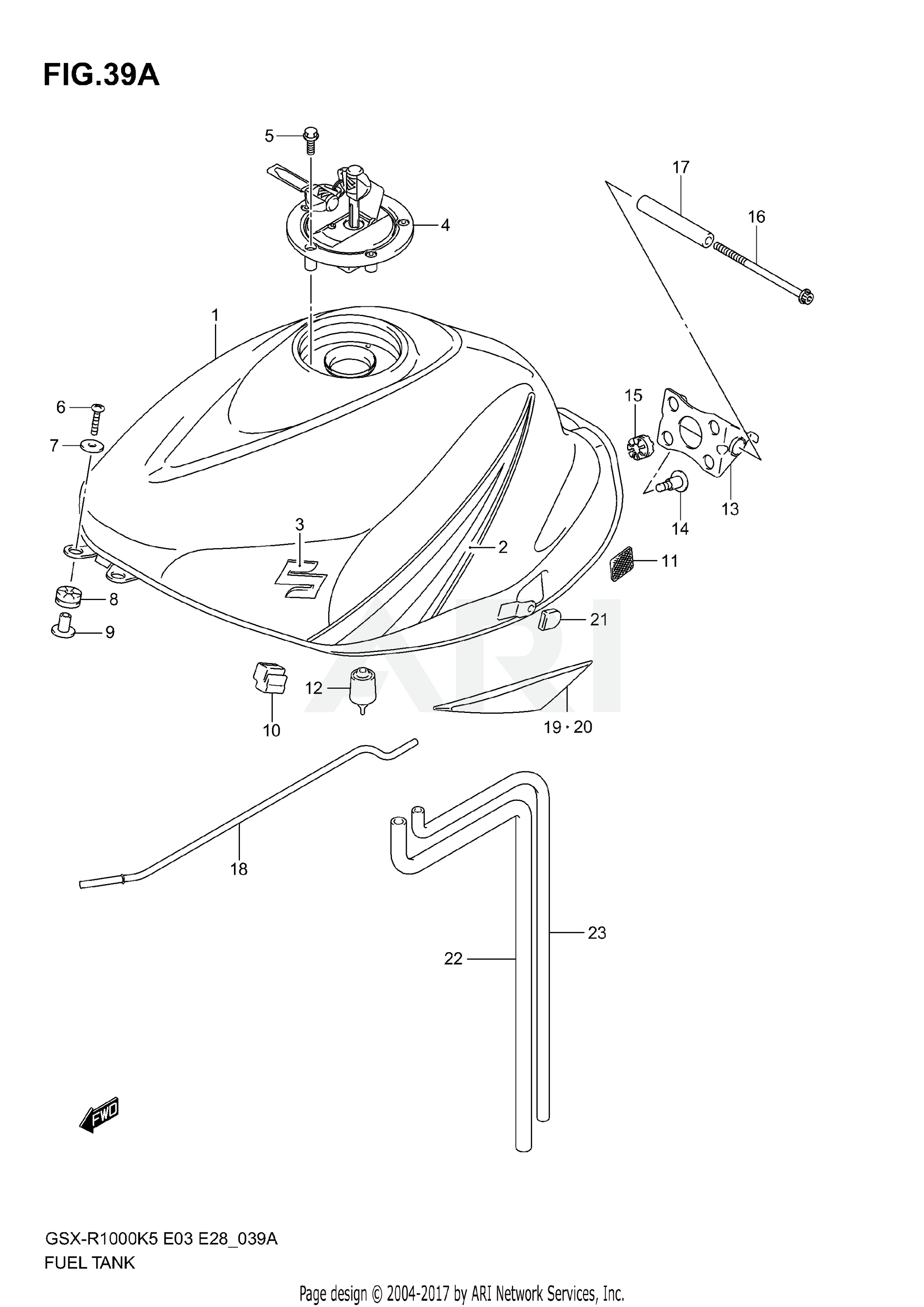 FUEL TANK (MODEL K6)