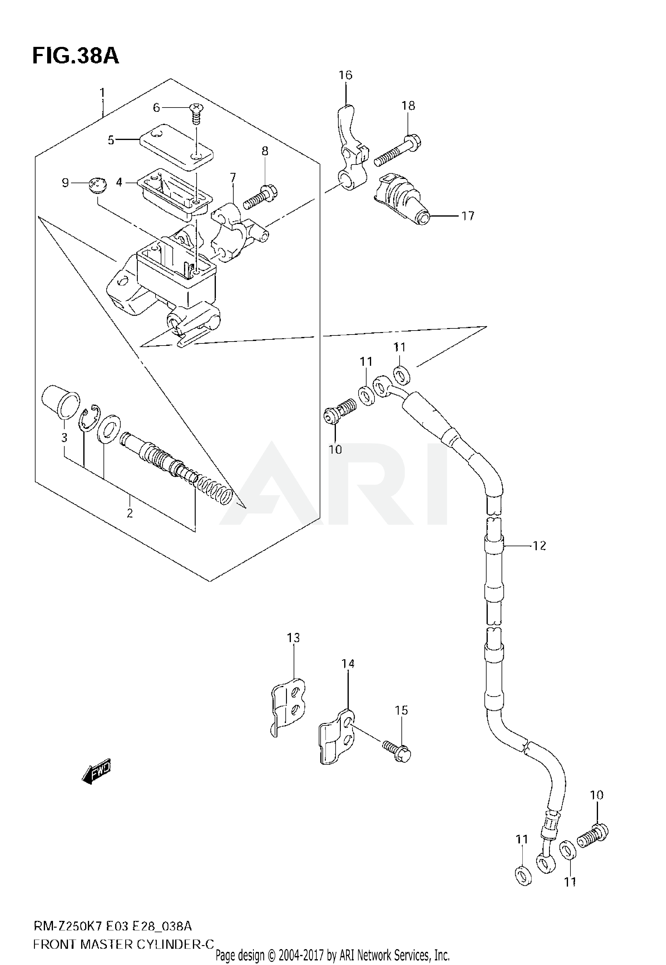 FRONT MASTER CYLINDER (MODEL K8/K9)