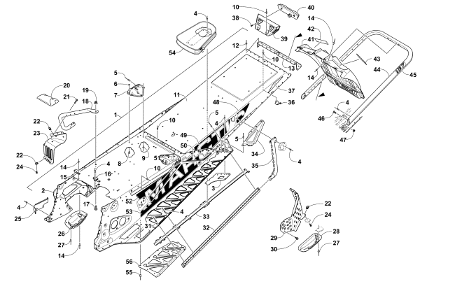 TUNNEL, REAR BUMPER, AND SNOWFLAP ASSEMBLY