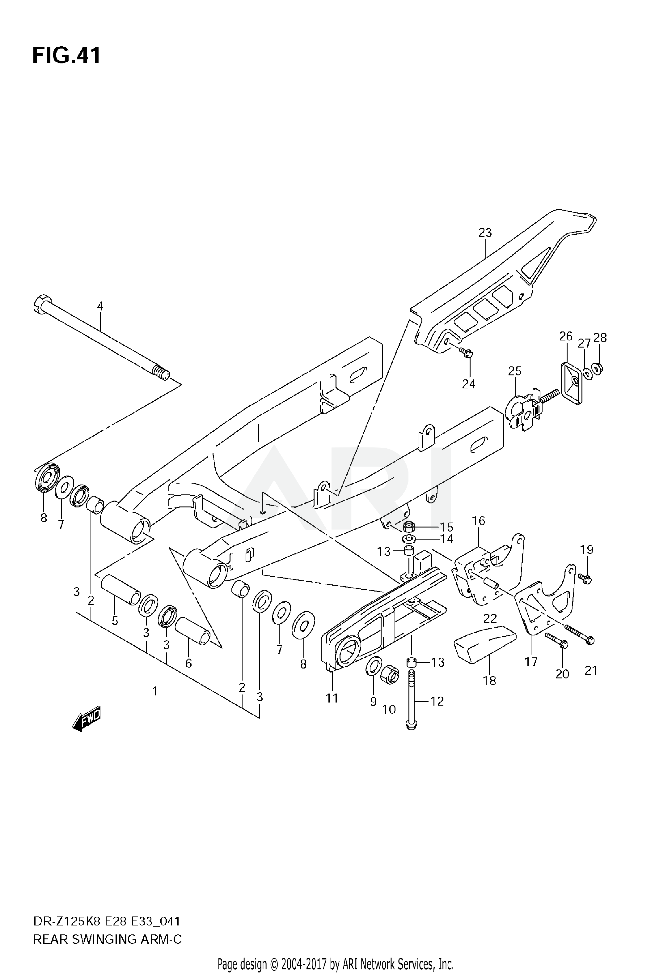 REAR SWINGING ARM