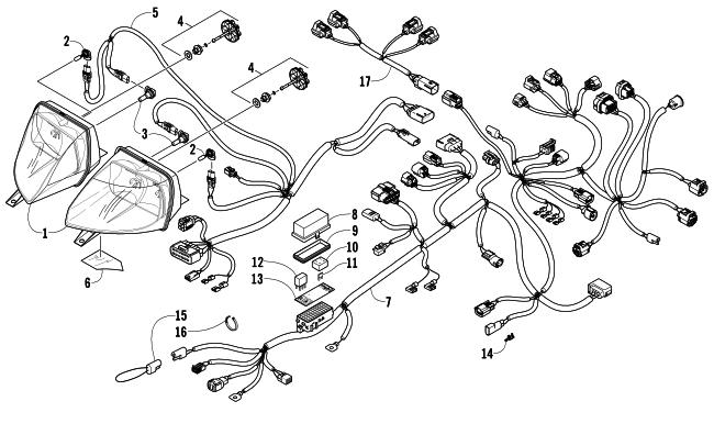 HEADLIGHT AND WIRING ASSEMBLIES