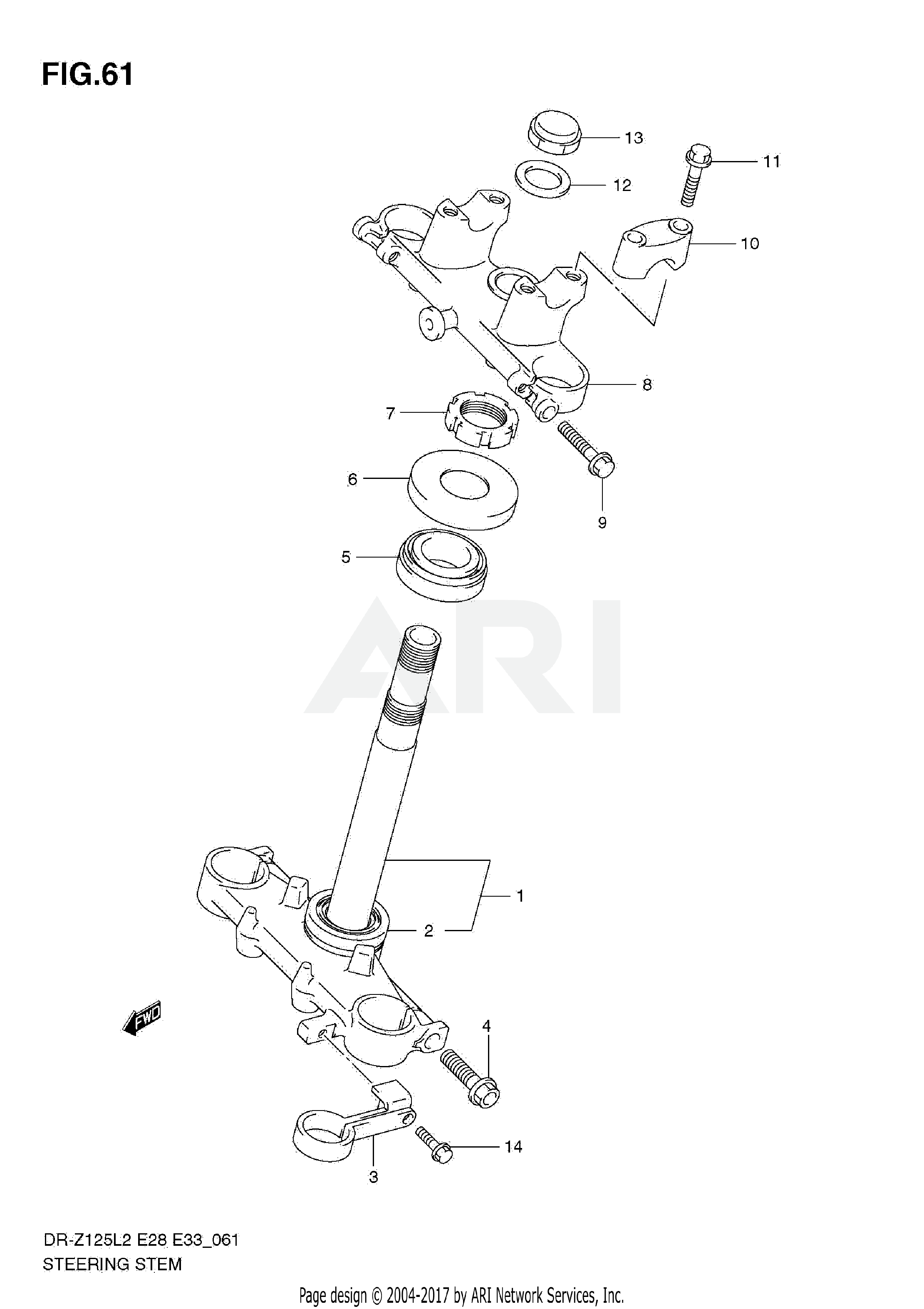 STEERING STEM (DR-Z125L E33)