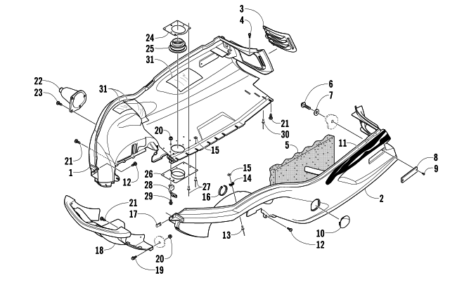 BELLY PAN AND FRONT BUMPER ASSEMBLY