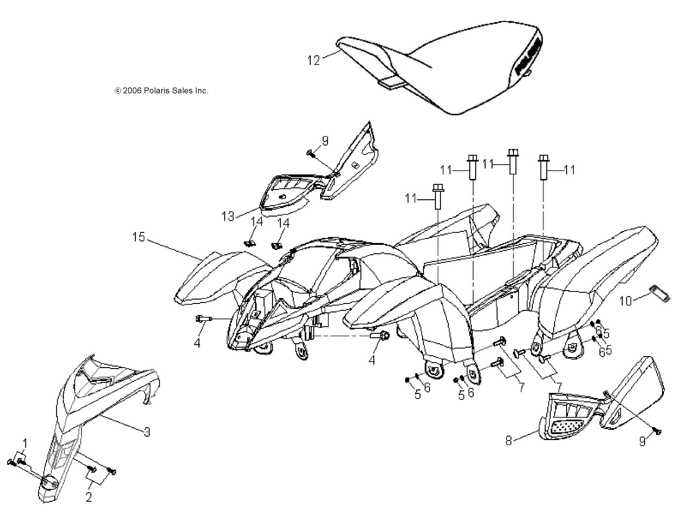 BODY, CAB and SEAT - A09KA05AB/AD (49ATVCAB09OUT50)