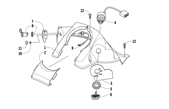 CONSOLE AND SWITCH ASSEMBLY