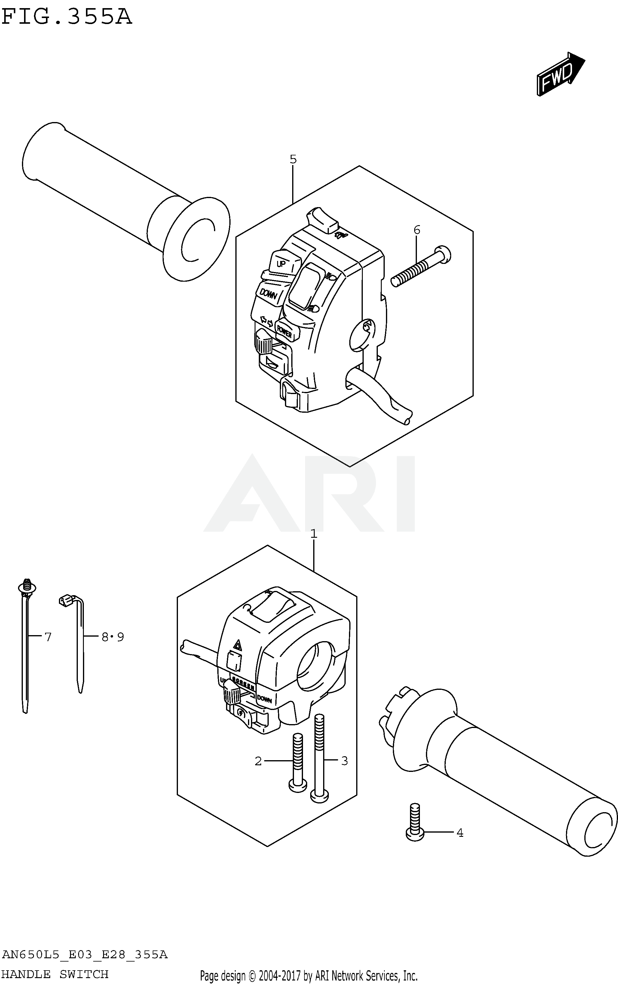 HANDLE SWITCH (AN650L5 E03)