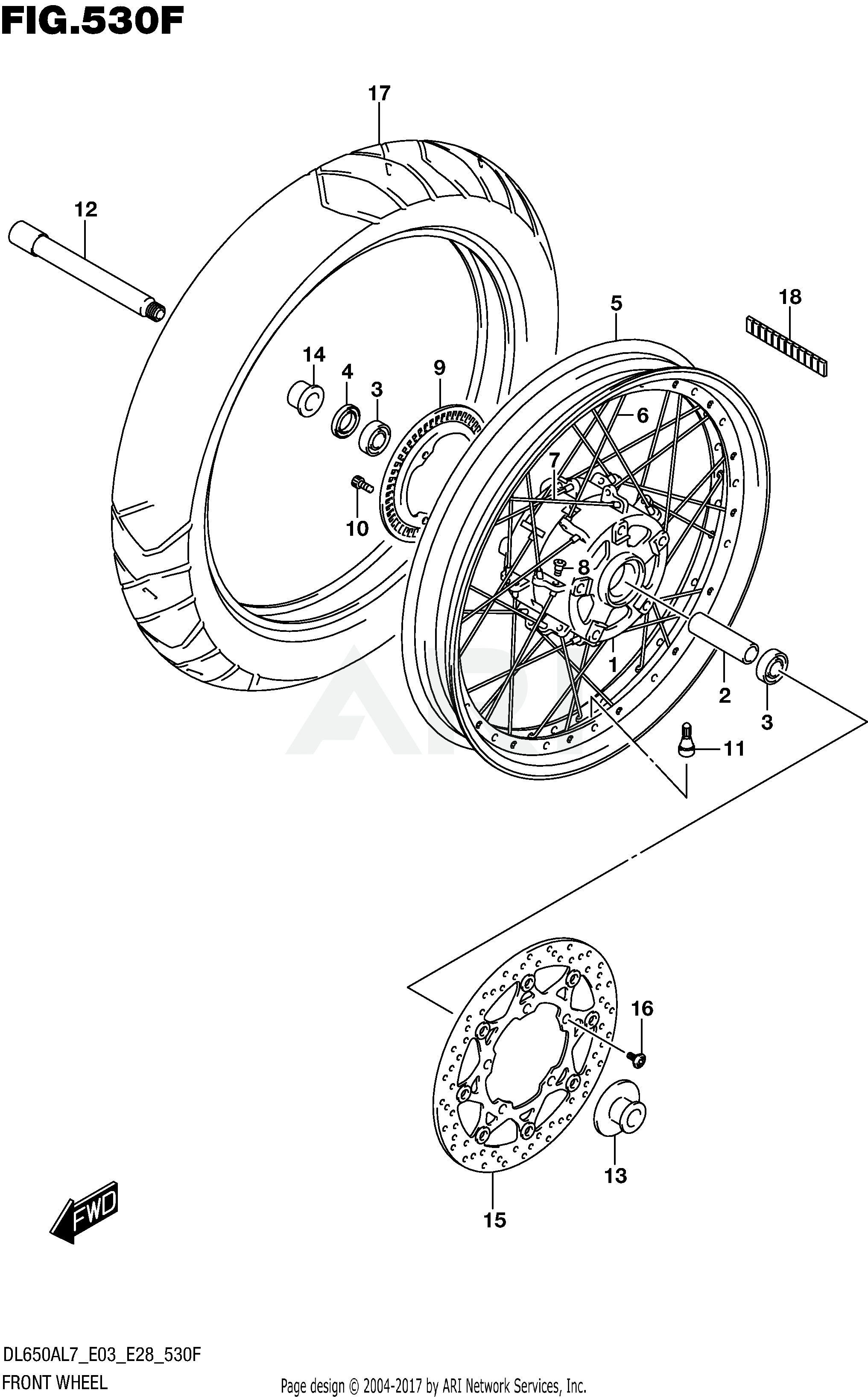 FRONT WHEEL (DL650XAL7 E33)