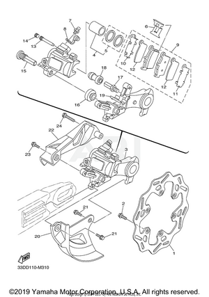 REAR BRAKE CALIPER