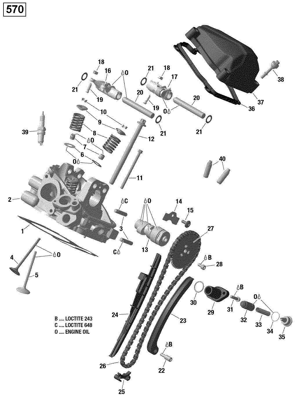 Cylinder Head, Rear - 570 EFI