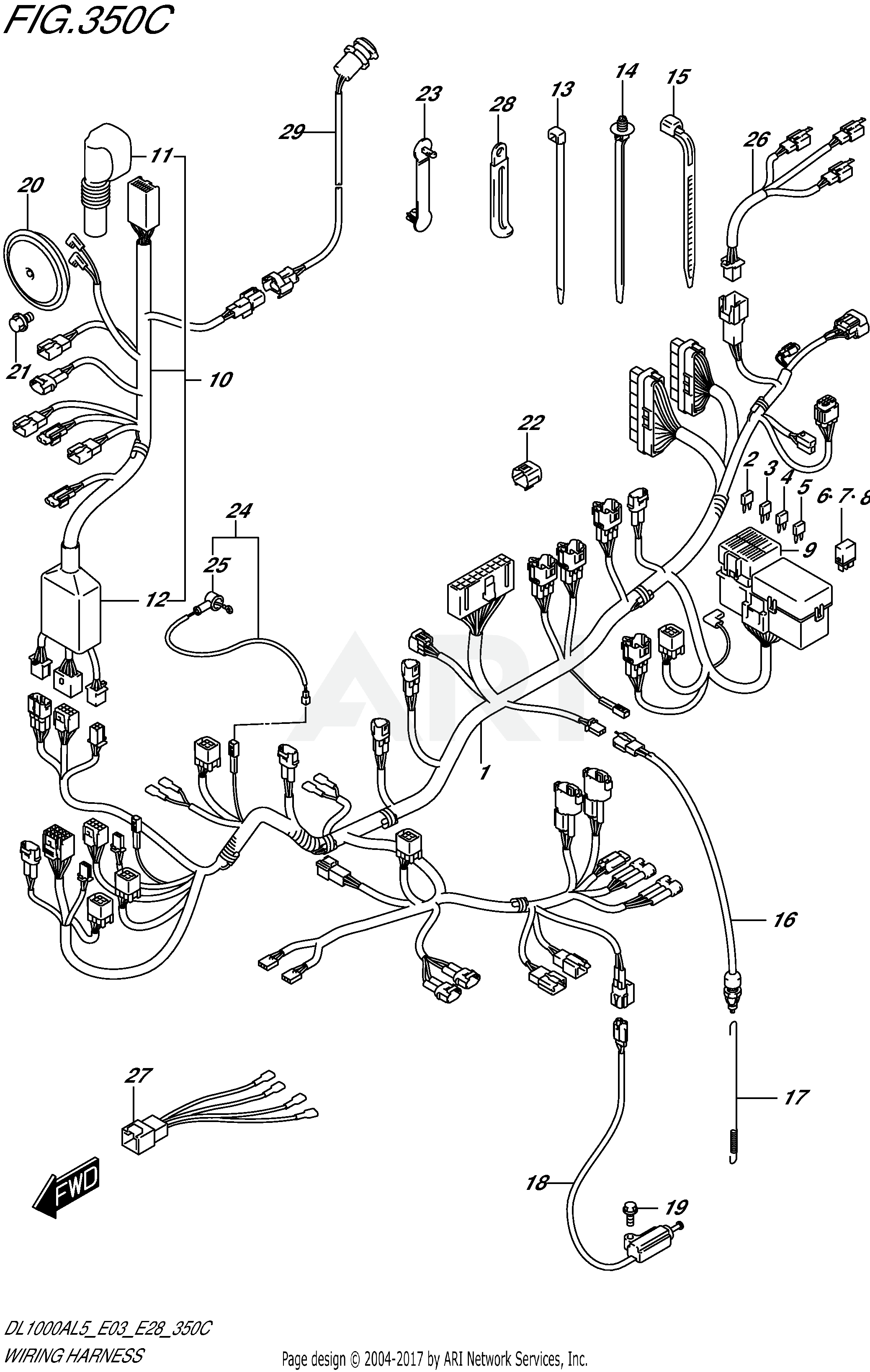 WIRING HARNESS (DL1000AL5 E33)