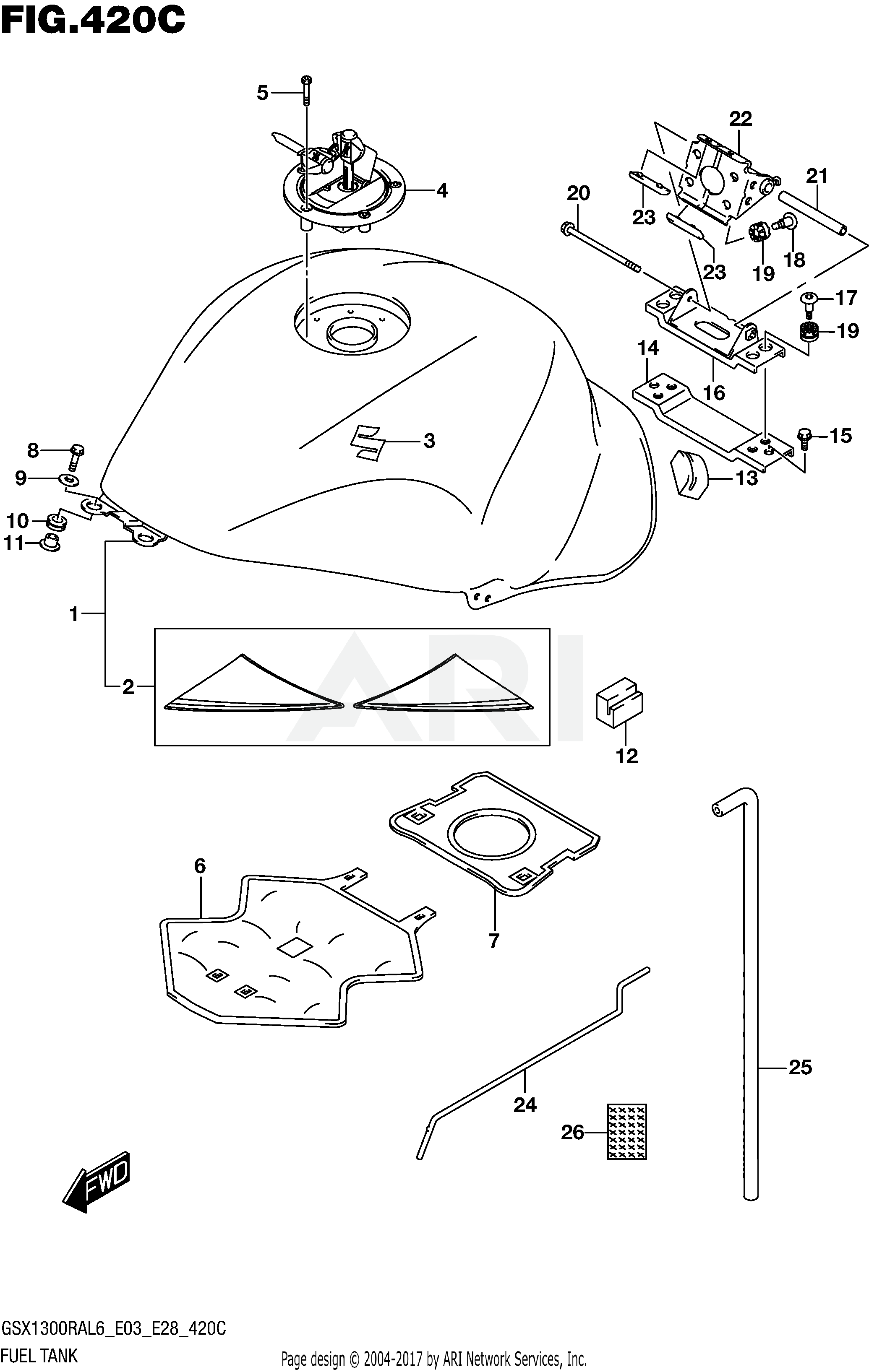 FUEL TANK (GSX1300RAL6 E33)