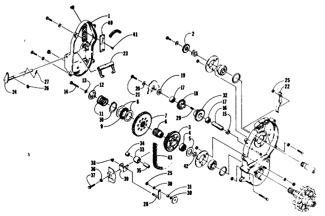 DRIVE/REVERSE DROPCASE ASSEMBLY