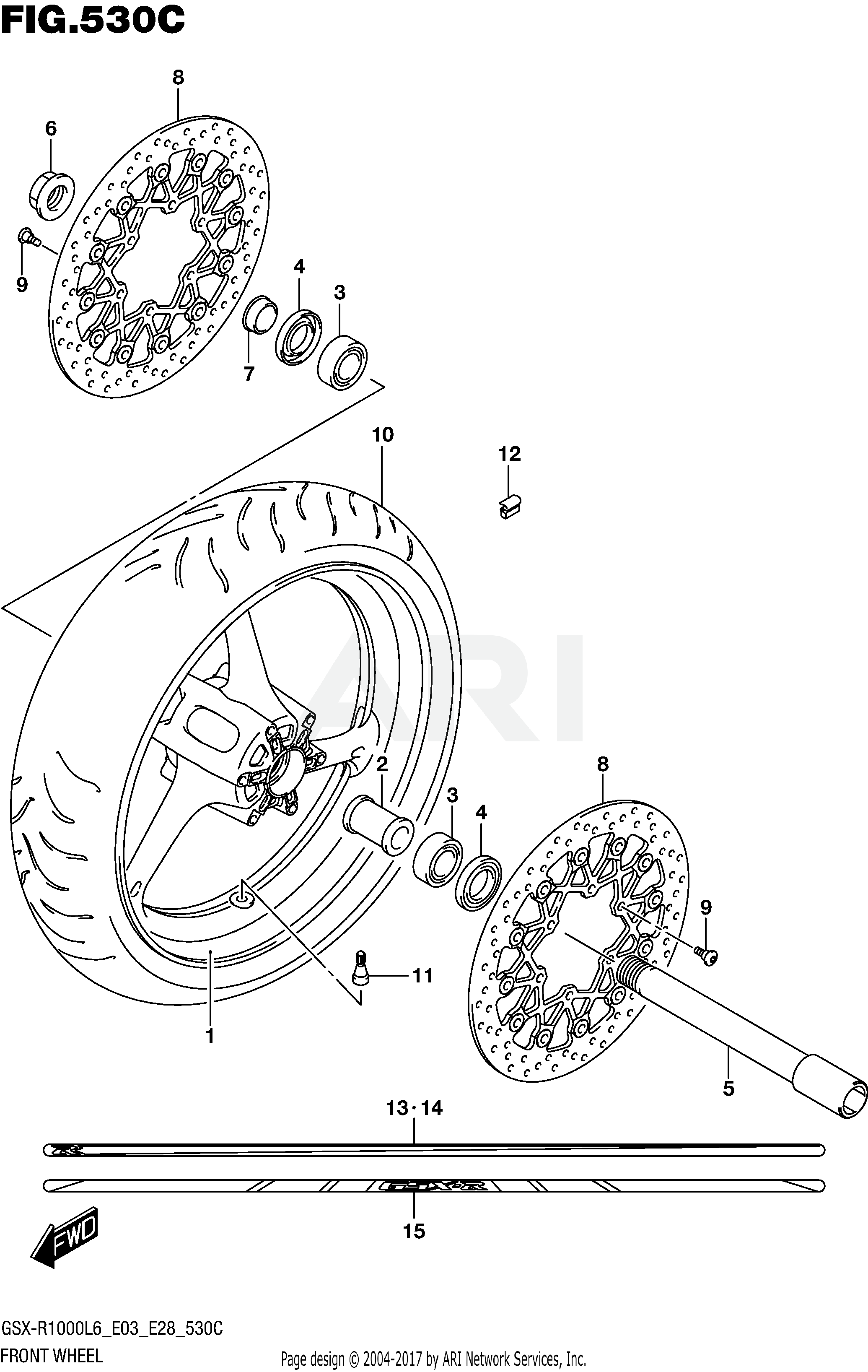 FRONT WHEEL (GSX-R1000L6 E33)