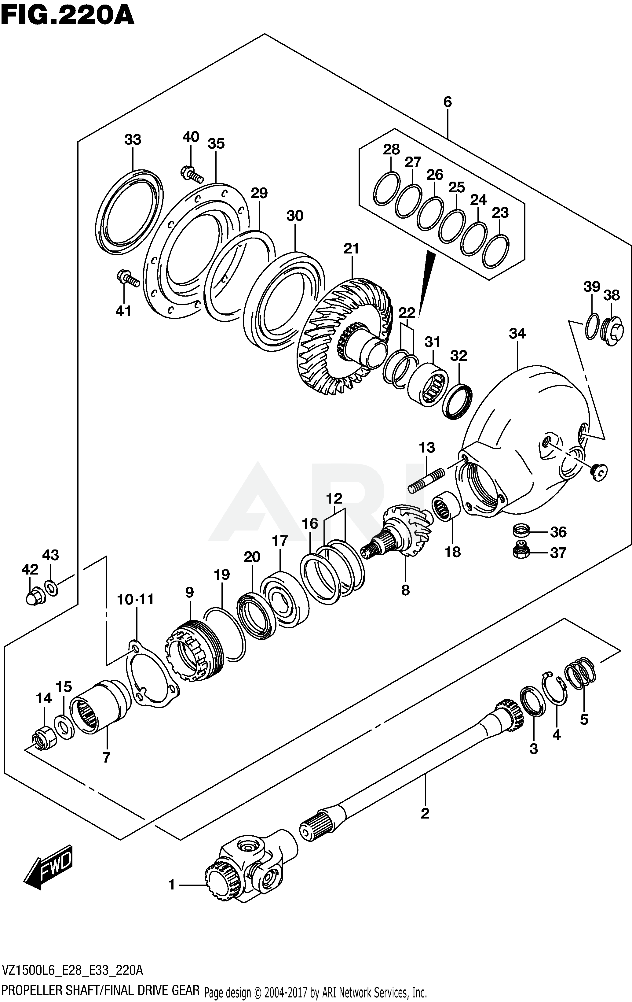 PROPELLER SHAFT/FINAL DRIVE GEAR