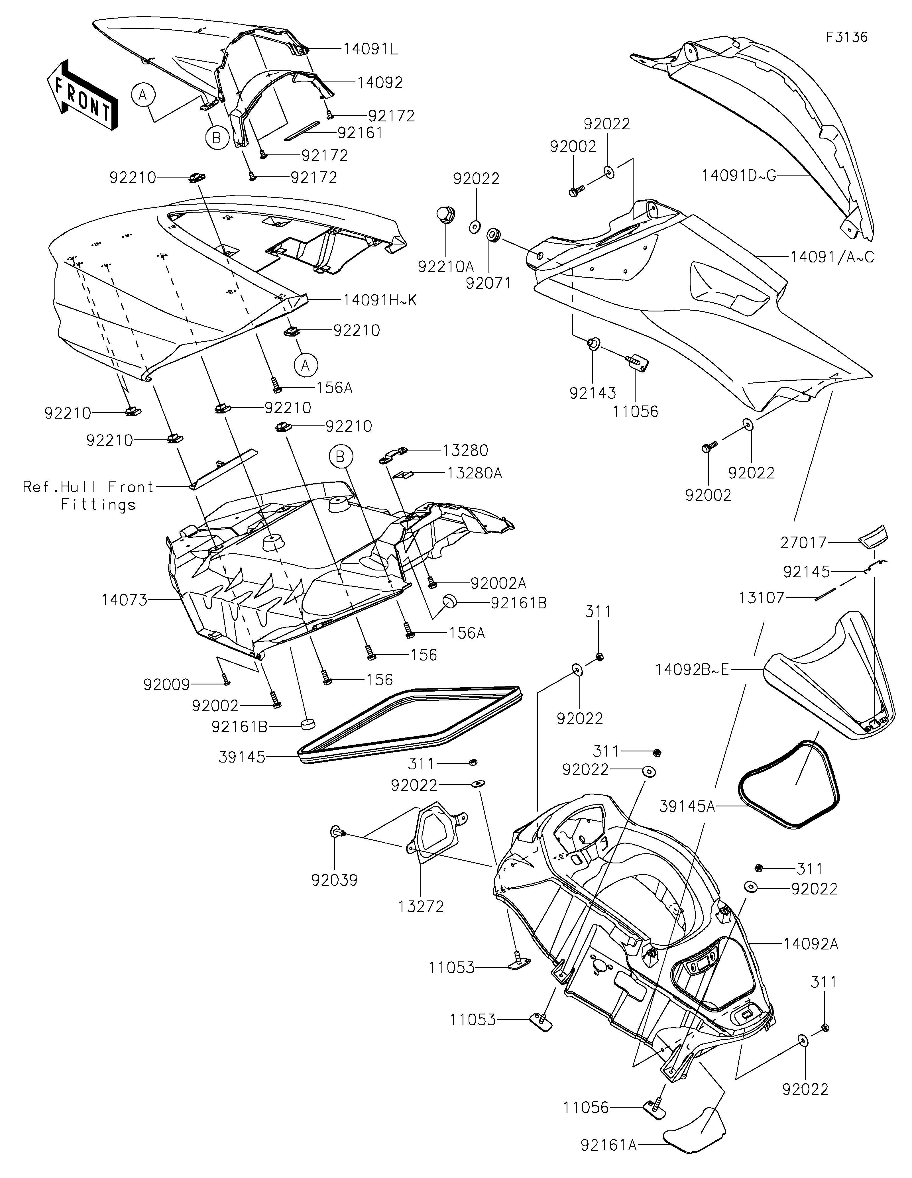 Hull Middle Fittings