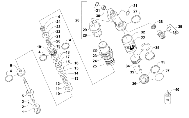 REAR SUSPENSION FRONT ARM SHOCK ABSORBER