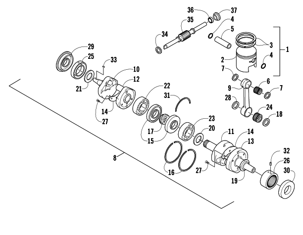 PISTON AND CRANKSHAFT